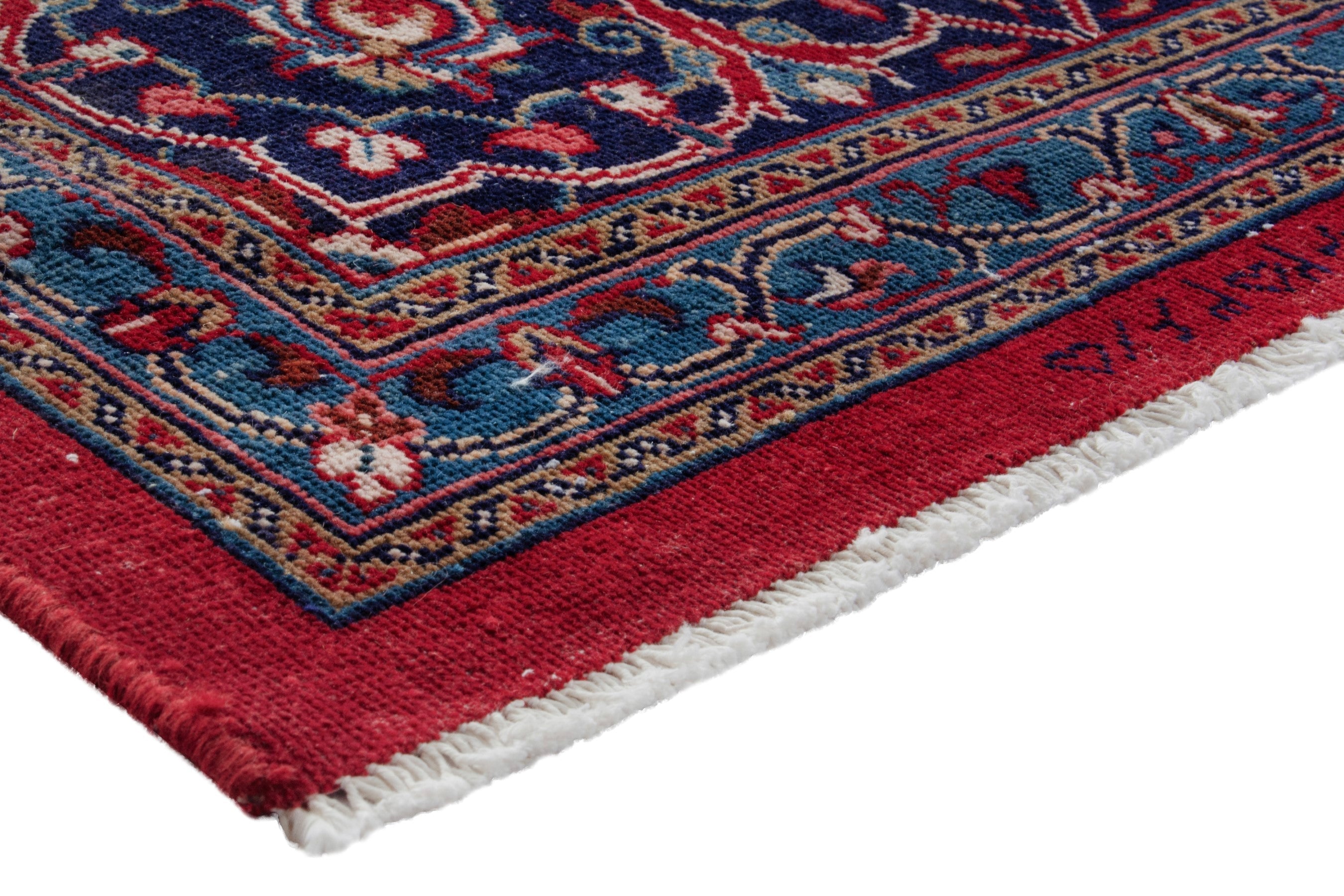 Persian Arak oversized rug in deep red and burgundy, view 4 of 20