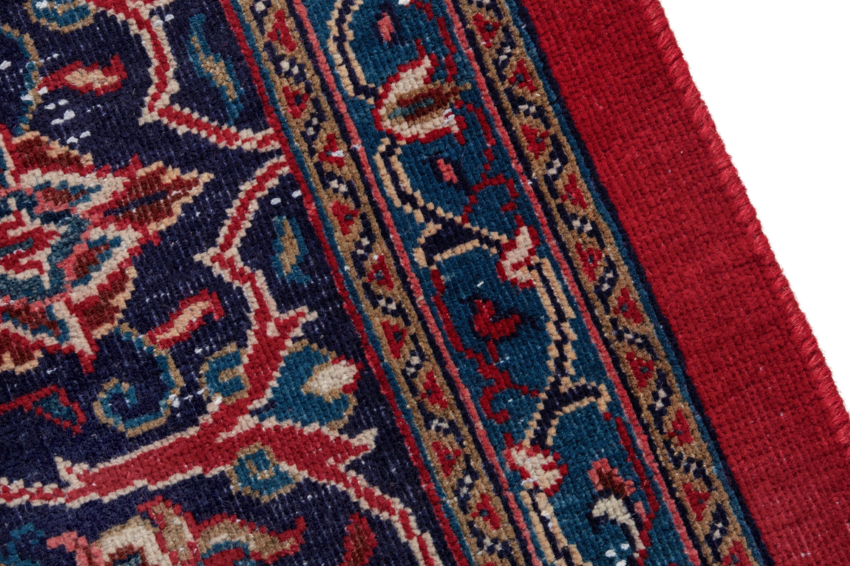 Persian Arak oversized rug in deep red and burgundy, view 7 of 20