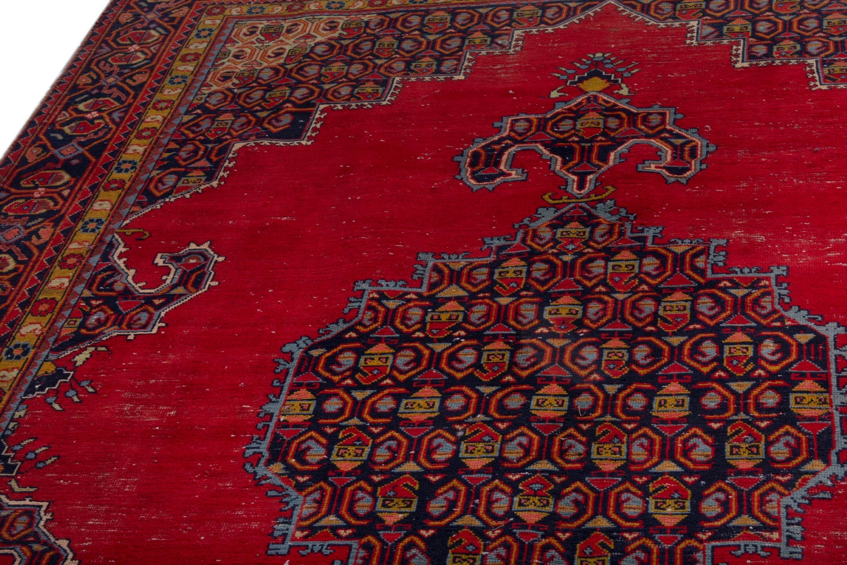 Persian Vist area rug in deep red and burgundy, view 9 of 19