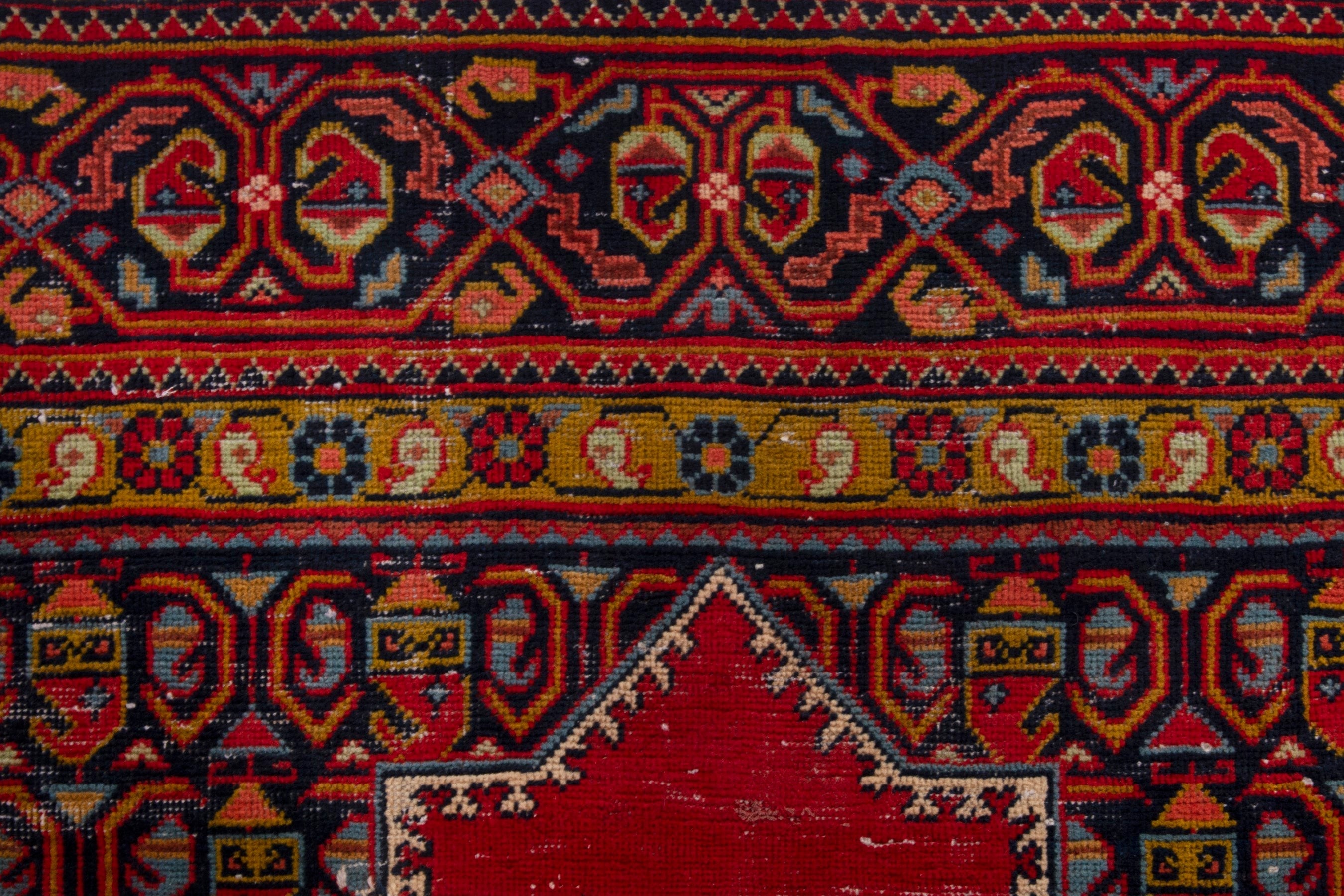 Persian Vist area rug in deep red and burgundy, view 12 of 19