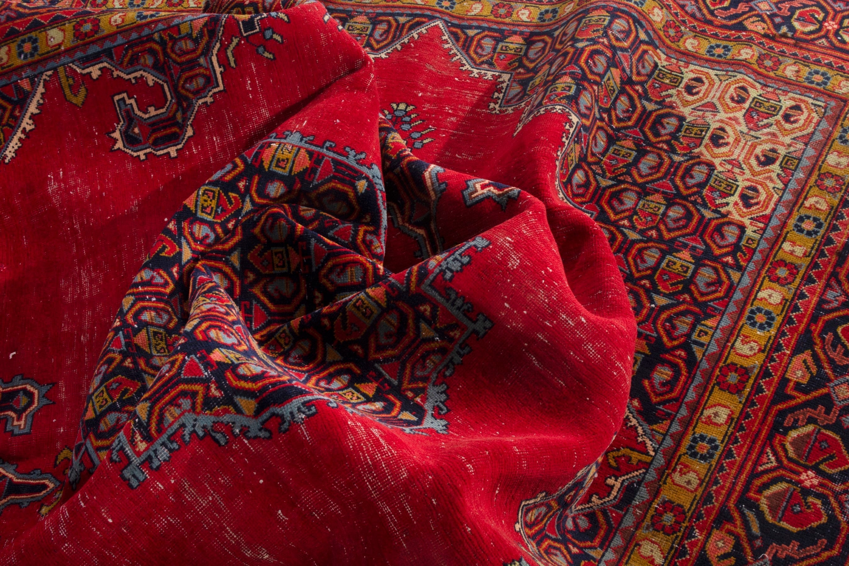 Persian Vist area rug in deep red and burgundy, view 16 of 19