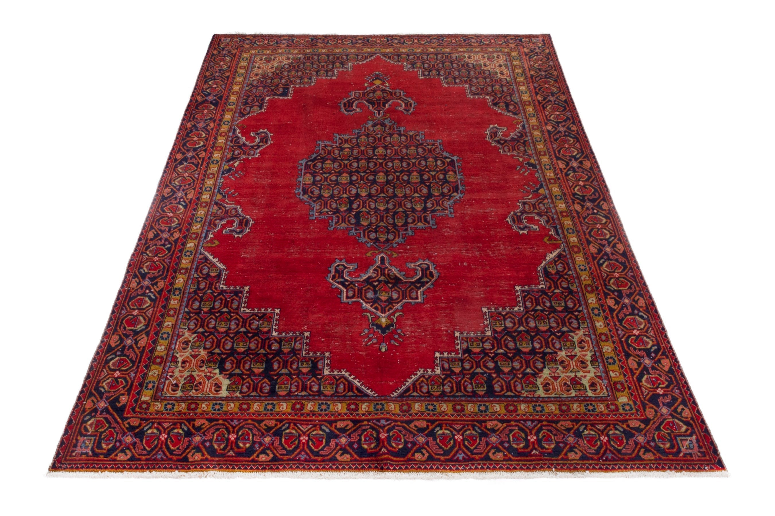 Persian Vist area rug in deep red and burgundy, view 2 of 19