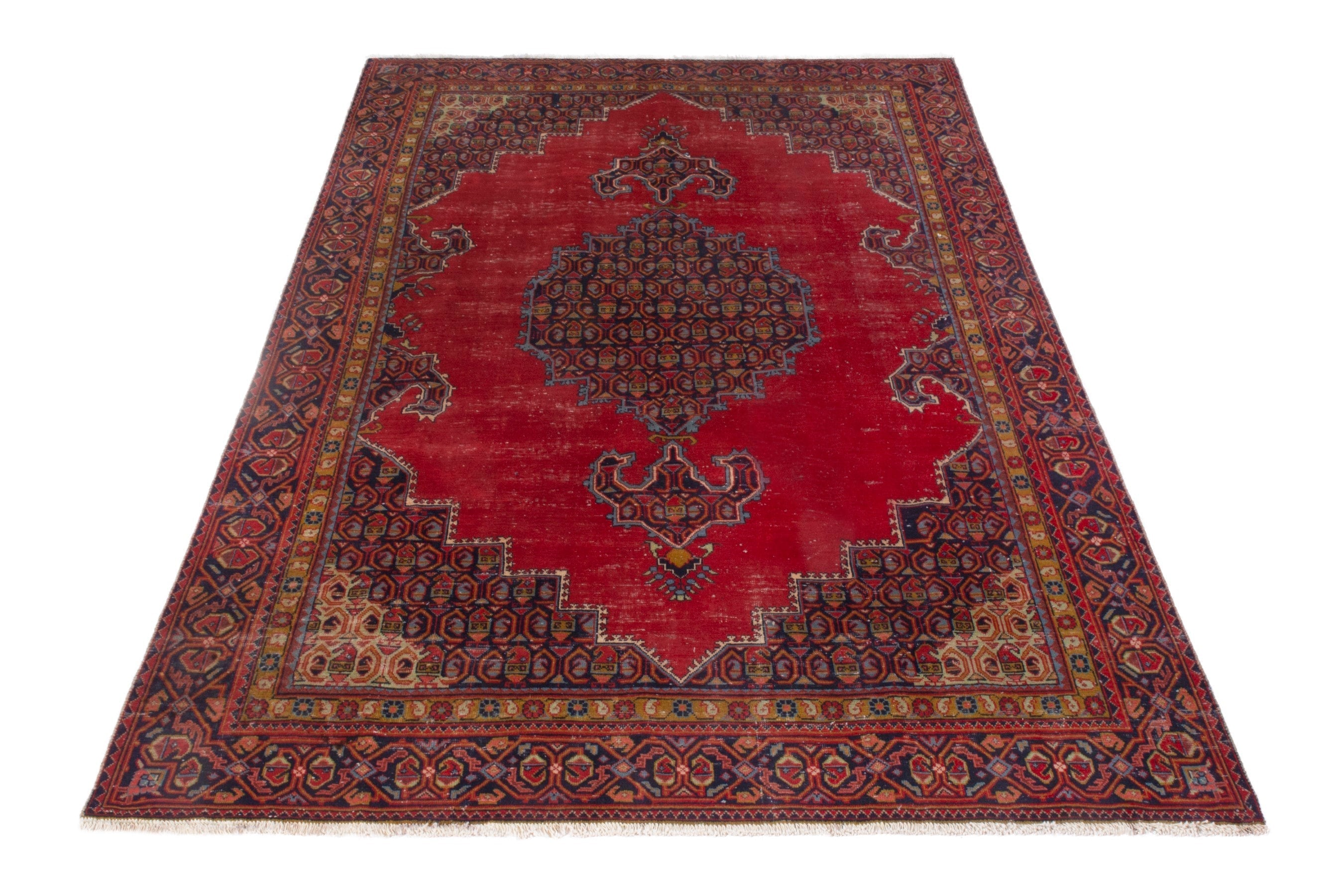 Persian Vist area rug in deep red and burgundy, view 3 of 19