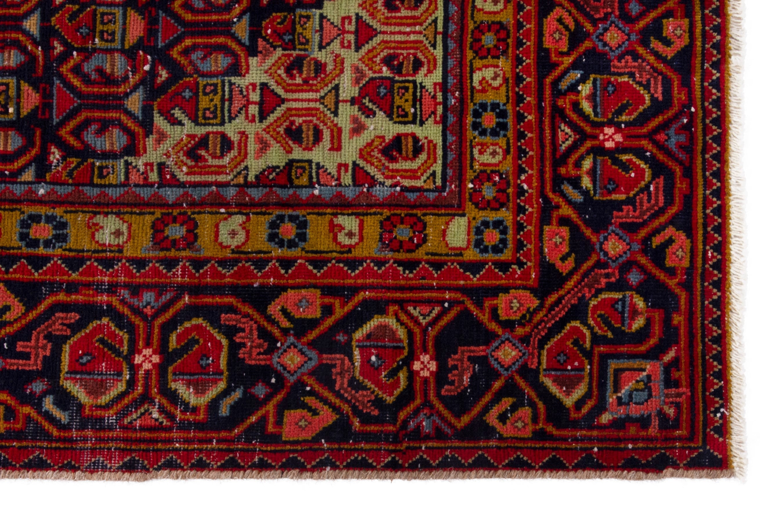 Persian Vist area rug in deep red and burgundy, view 10 of 19