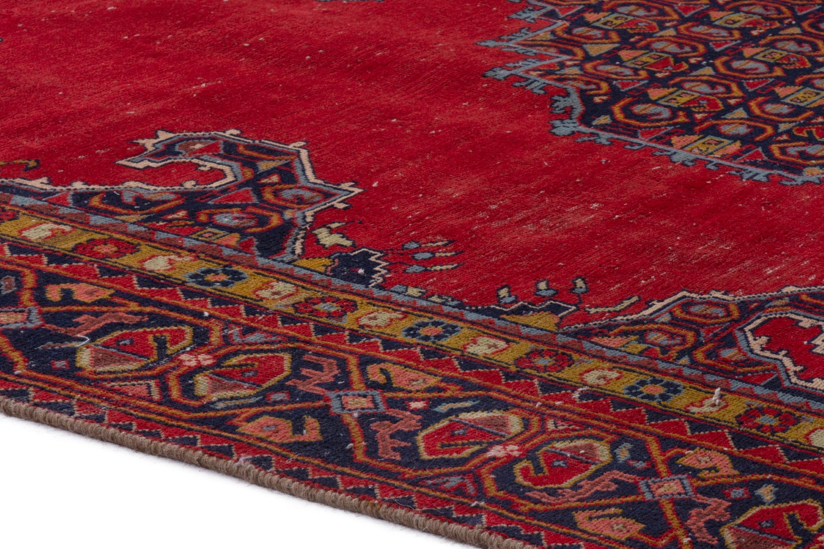 Persian Vist area rug in deep red and burgundy, view 6 of 19