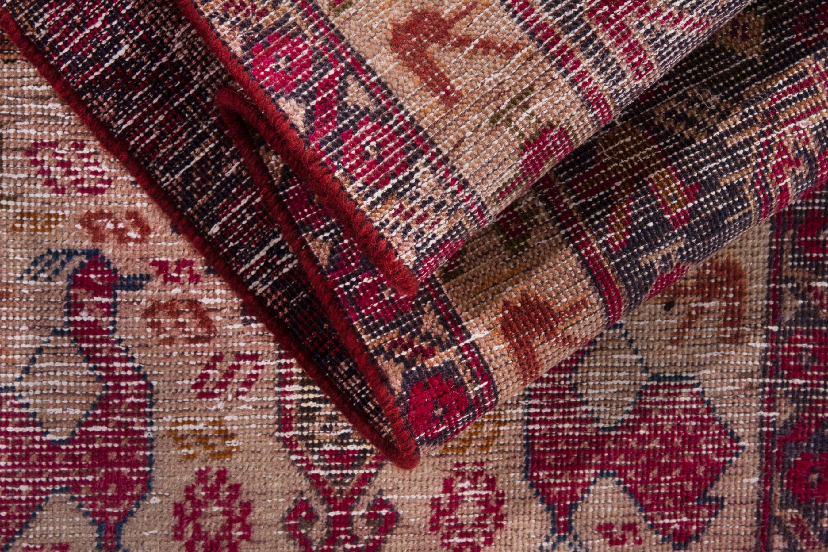 Persian Baluch rug in dark blue and burgundy, view 15 of 17