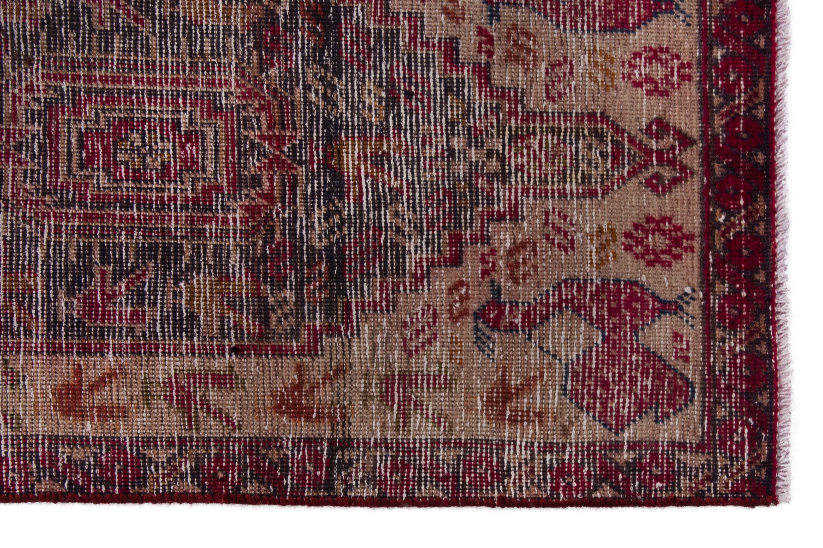 Persian Baluch rug in dark blue and burgundy, view 9 of 17