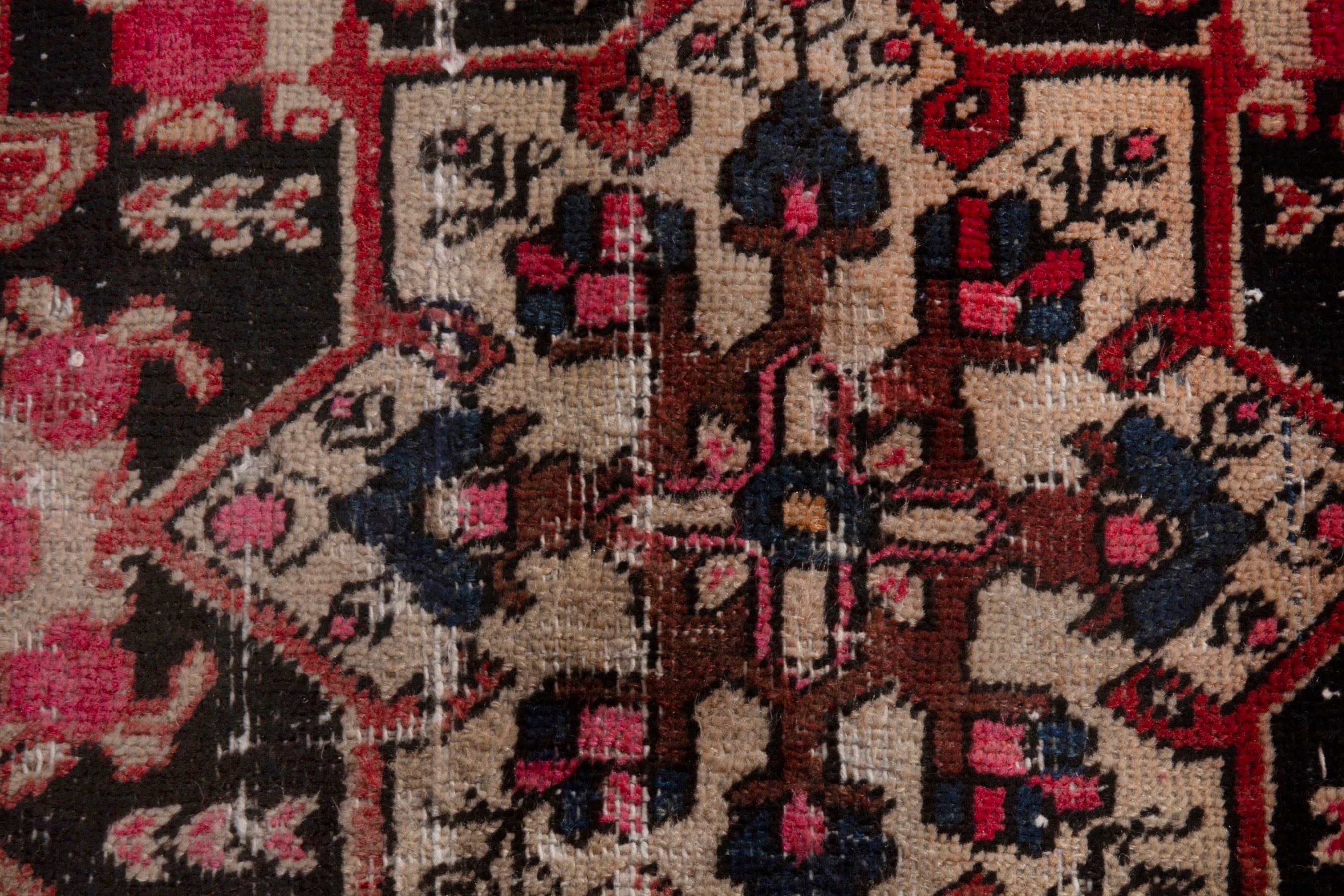 Persian Zanjan accent rug in deep red and dark brown, view 12 of 19