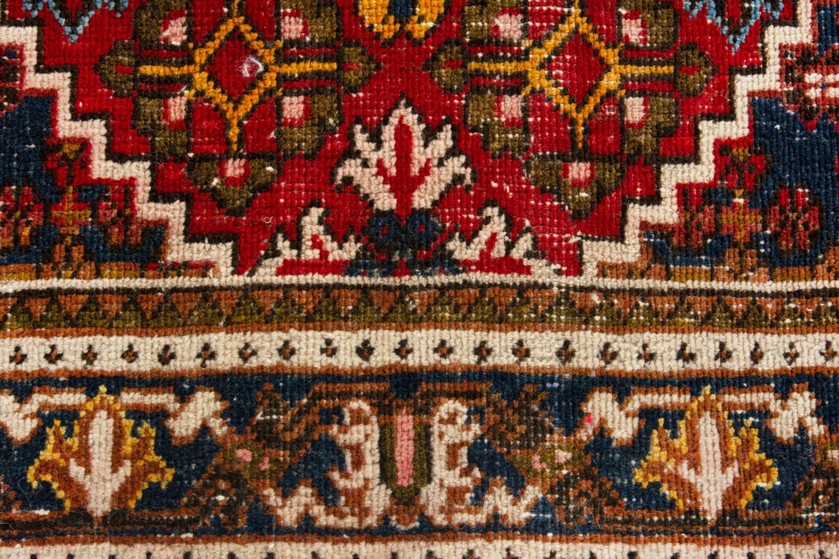 Persian Joshaghan area rug in deep red and dark brown, view 11 of 18