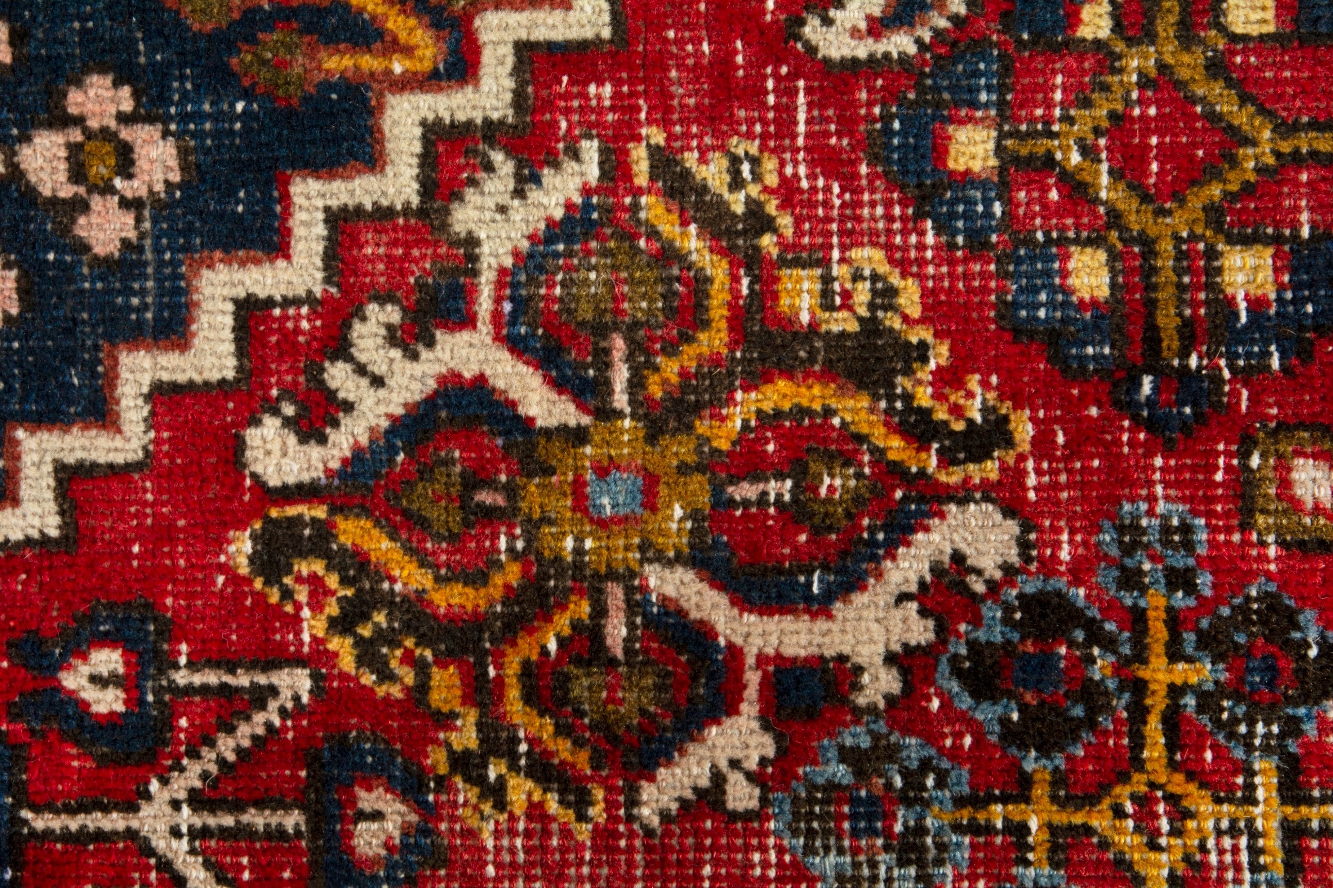 Persian Joshaghan area rug in deep red and dark brown, view 13 of 18