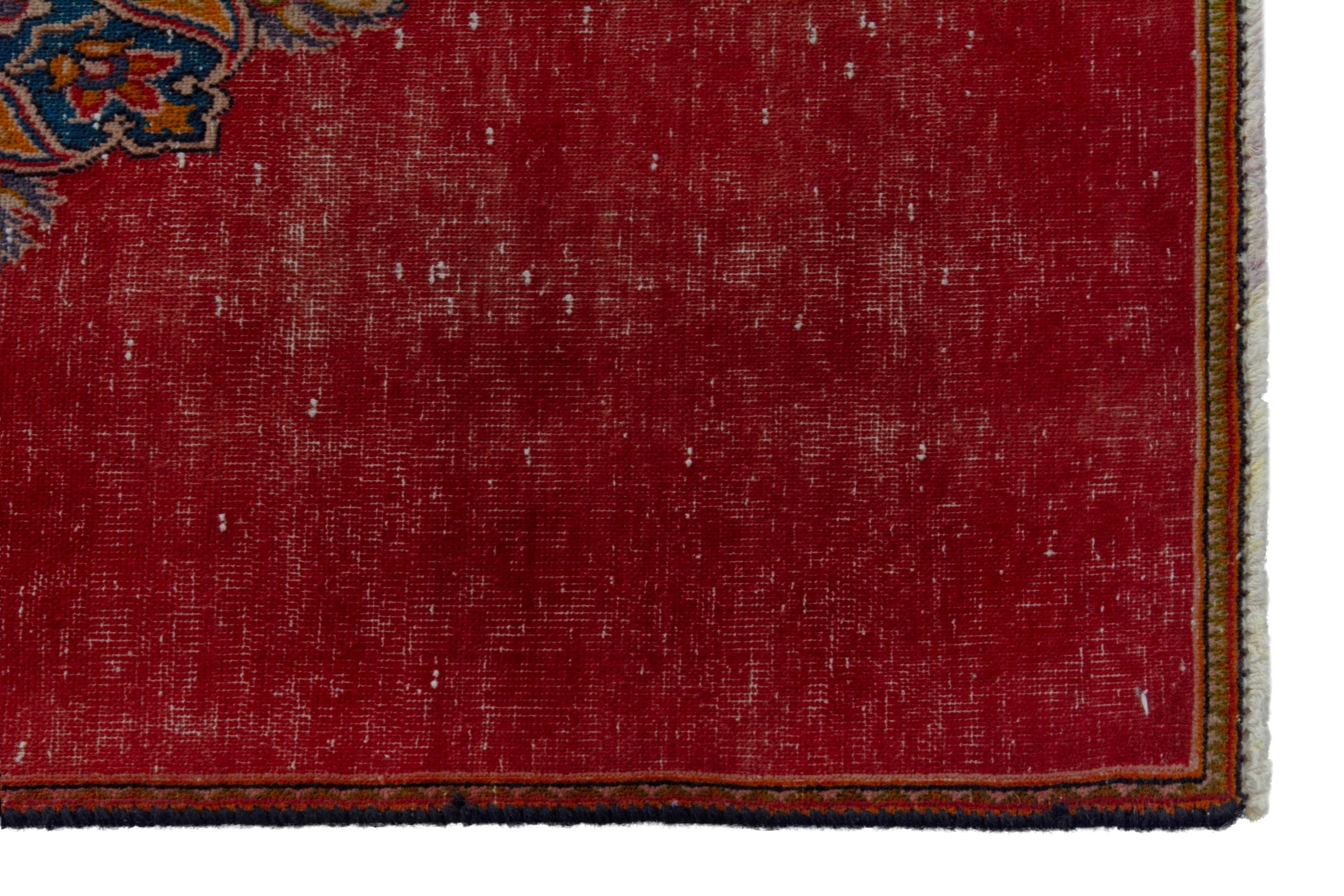 Persian Shahreza accent rug in burgundy and deep indigo, view 10 of 17
