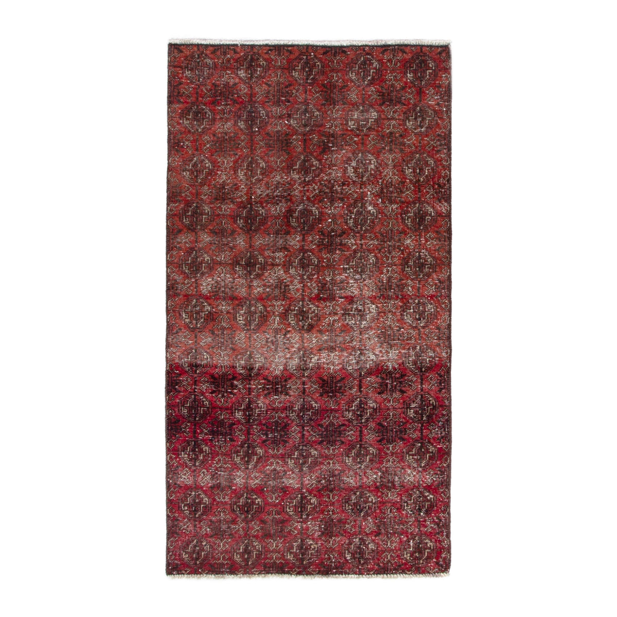 Persian Baluch accent rug in burgundy and faded red, 2'9" x 5'3"
