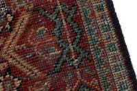 Turkish Anatolian accent rug in burgundy and navy, view 16 of 18