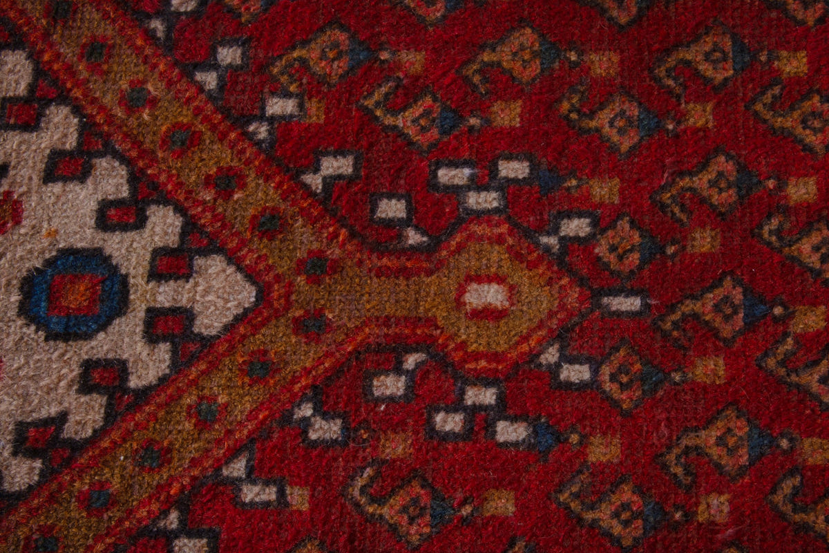 3641, Persian Botteh Mini Rug