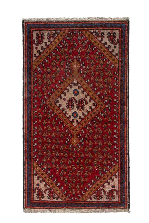 3641, Persian Botteh Mini Rug