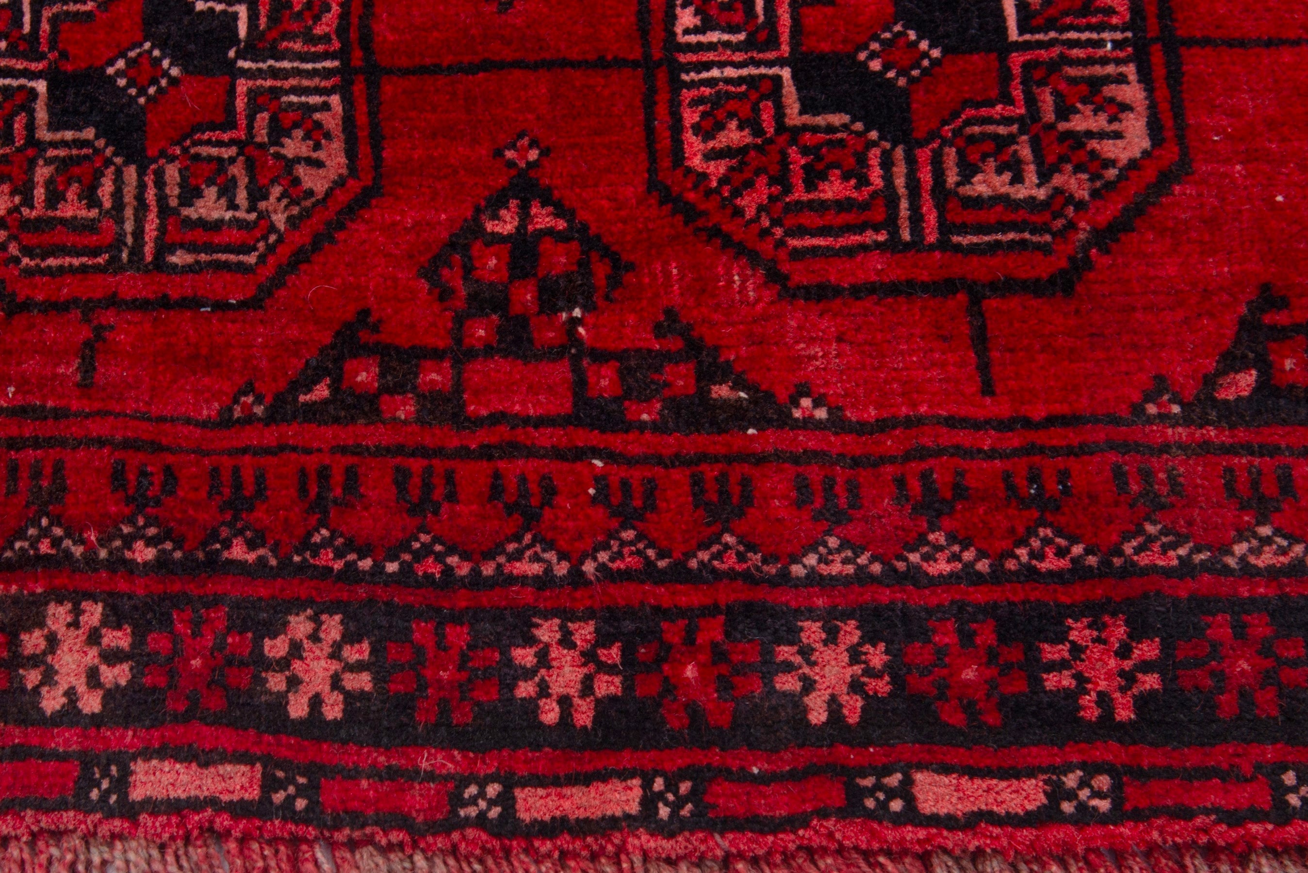 Persian Baluch rug in deep red and faded red, view 11 of 18