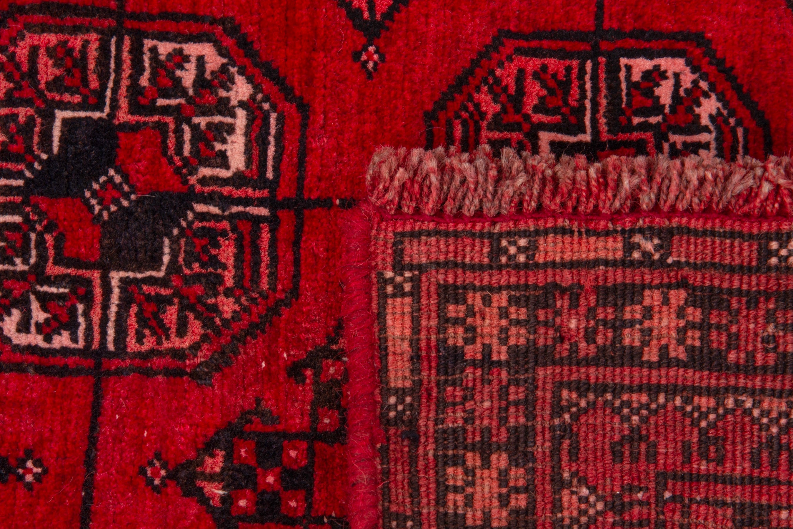 Persian Baluch rug in deep red and faded red, view 18 of 18