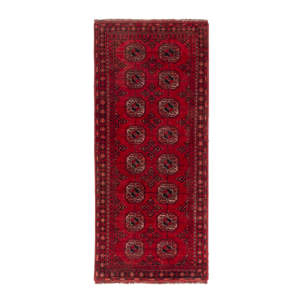 Persian Baluch rug in deep red and faded red, 2'1" x 4'9"
