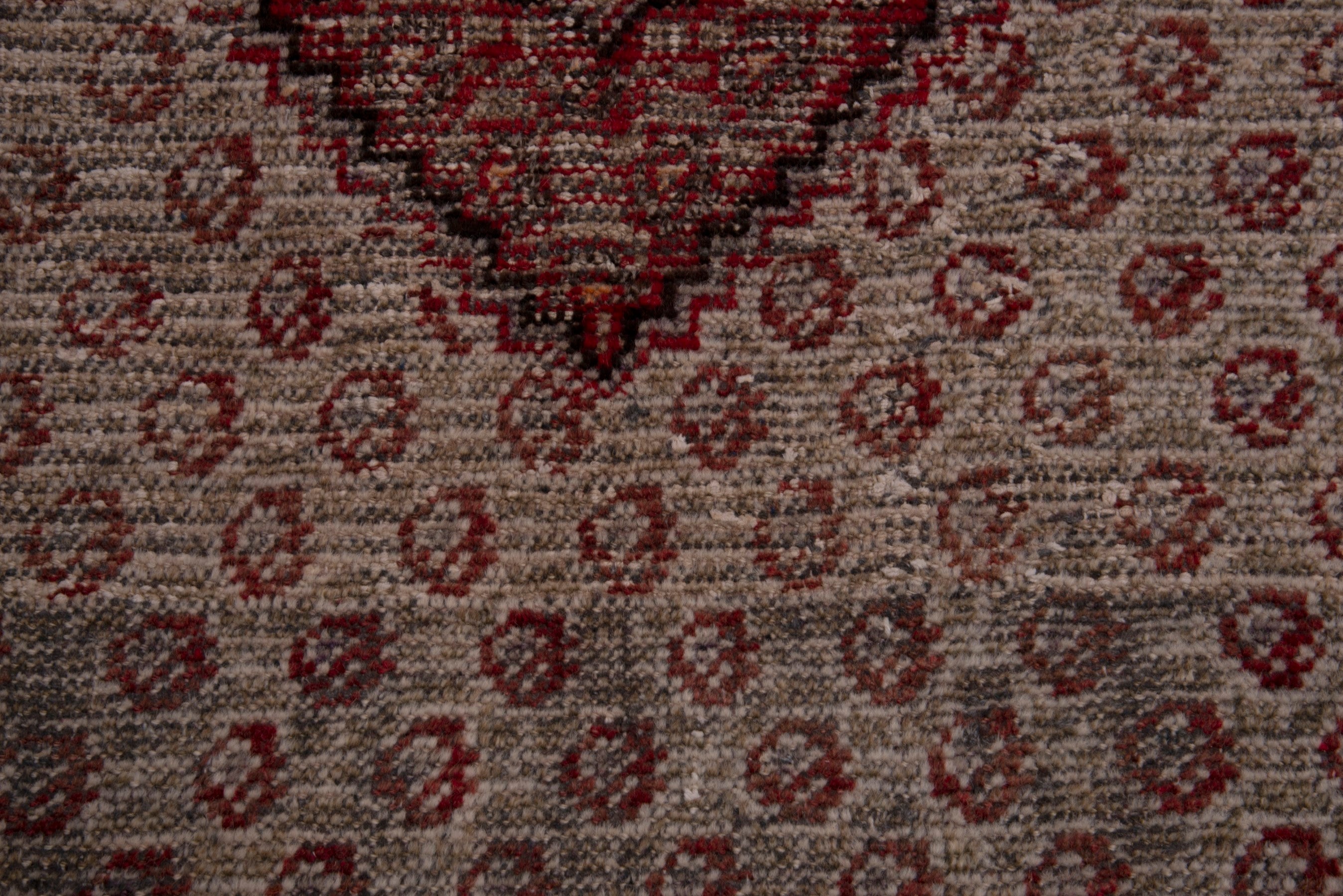 Persian Ferdos accent rug in cream and burgundy, view 14 of 18