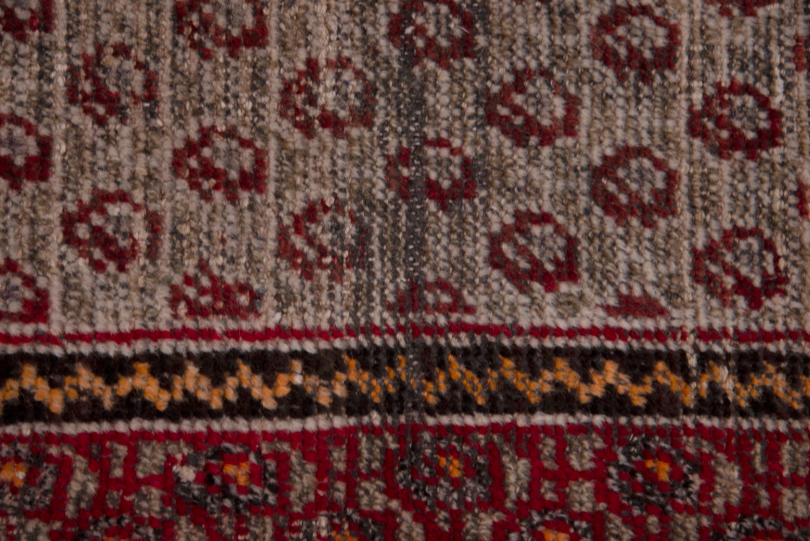 Persian Ferdos accent rug in cream and burgundy, view 13 of 18