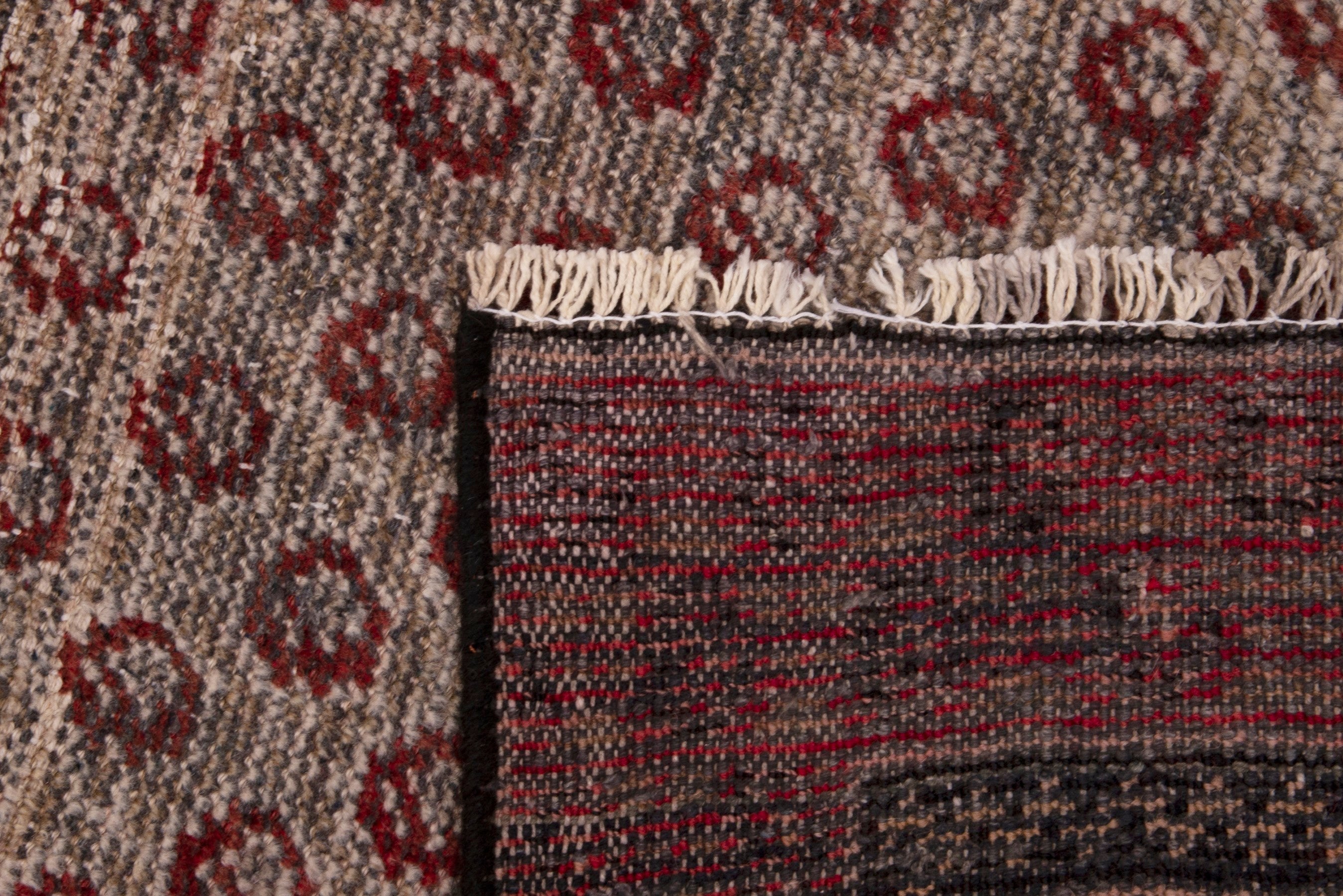 Persian Ferdos accent rug in cream and burgundy, view 18 of 18