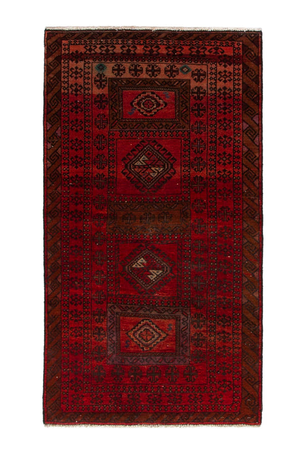 3662, Persian Baluch Mini Rug