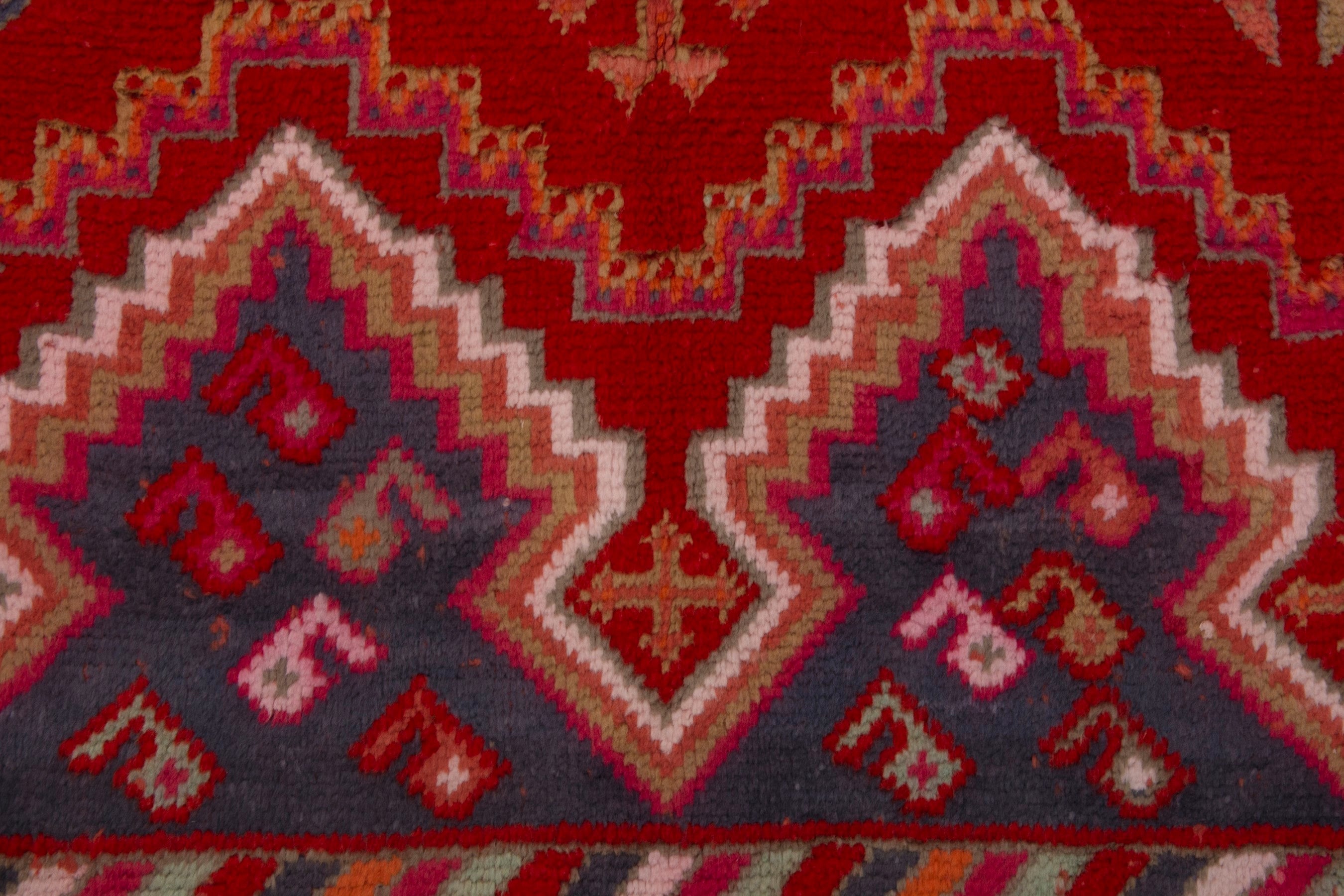 Persian Shiraz accent rug in deep red and rust, view 11 of 19