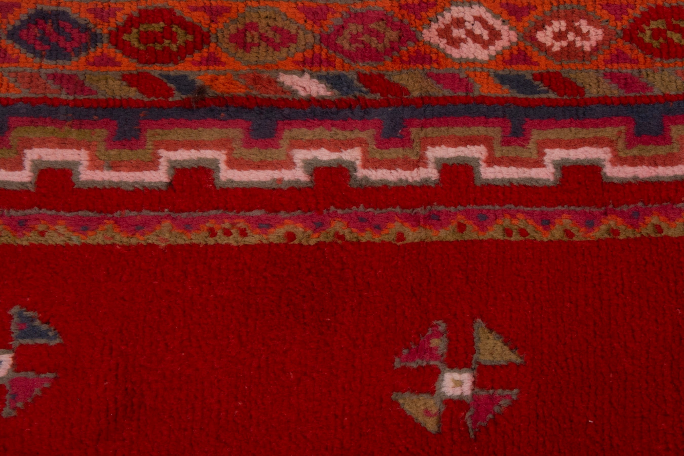 Persian Shiraz accent rug in deep red and rust, view 15 of 19