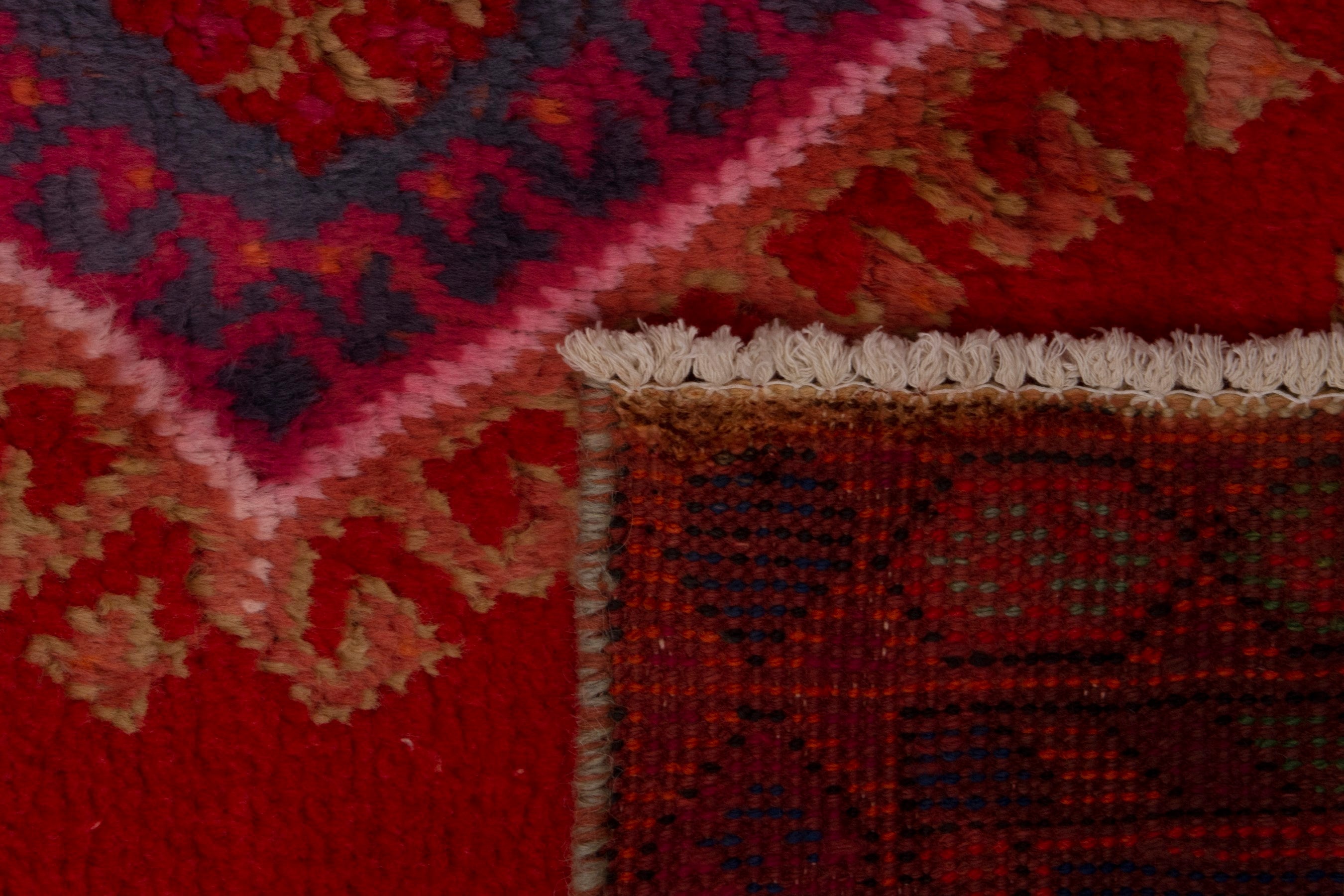 Persian Shiraz accent rug in deep red and rust, view 19 of 19