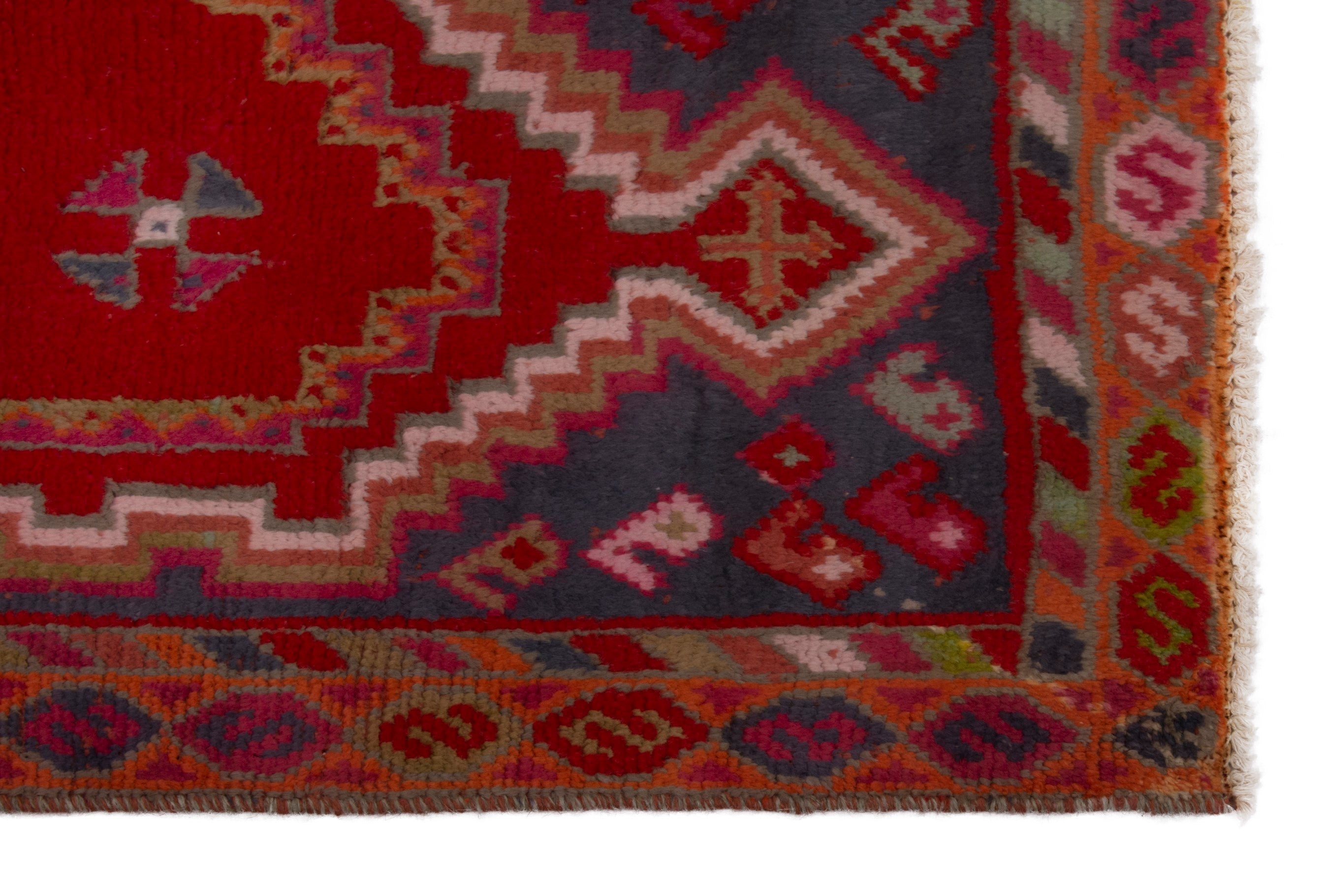 Persian Shiraz accent rug in deep red and rust, view 10 of 19