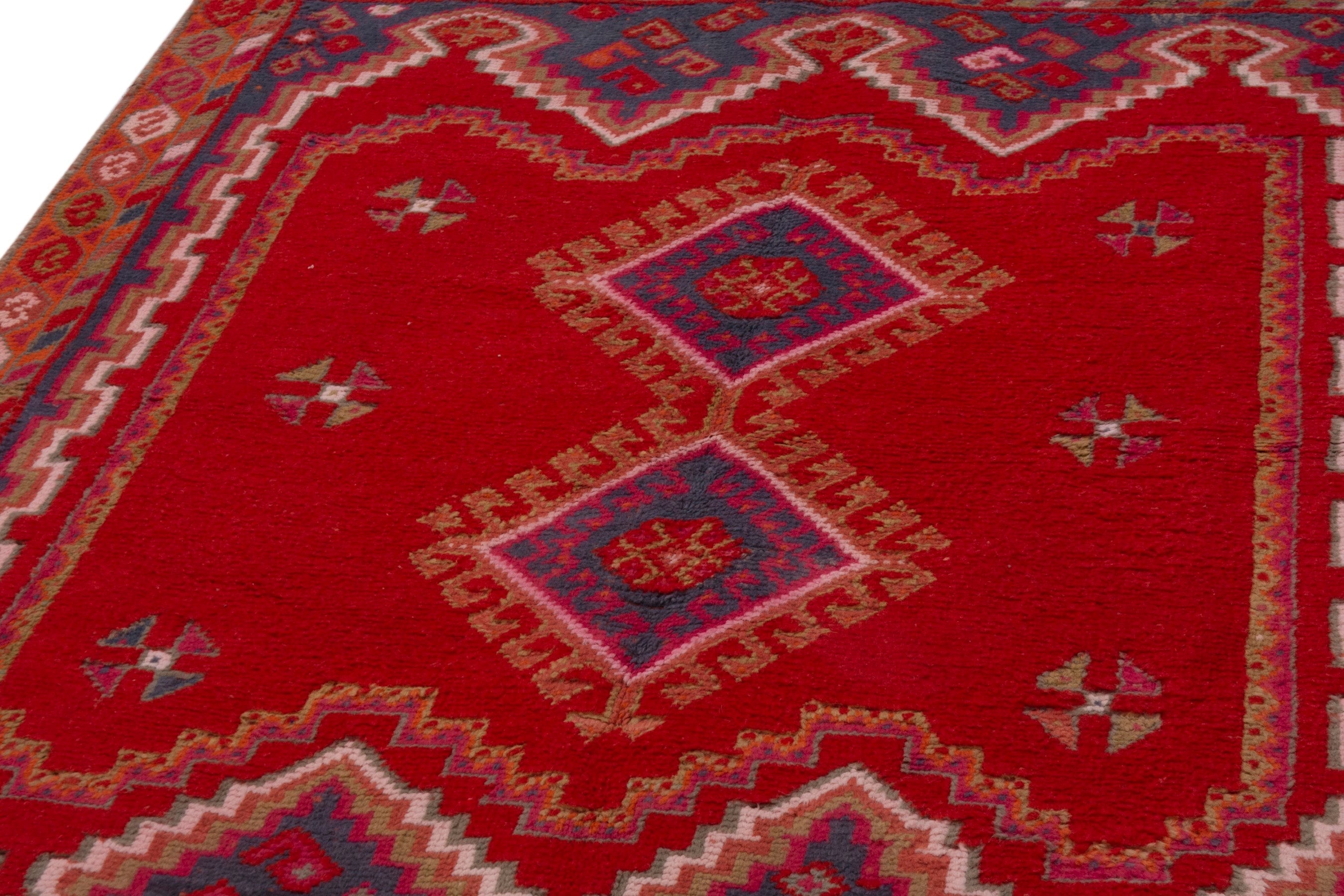 Persian Shiraz accent rug in deep red and rust, view 6 of 19