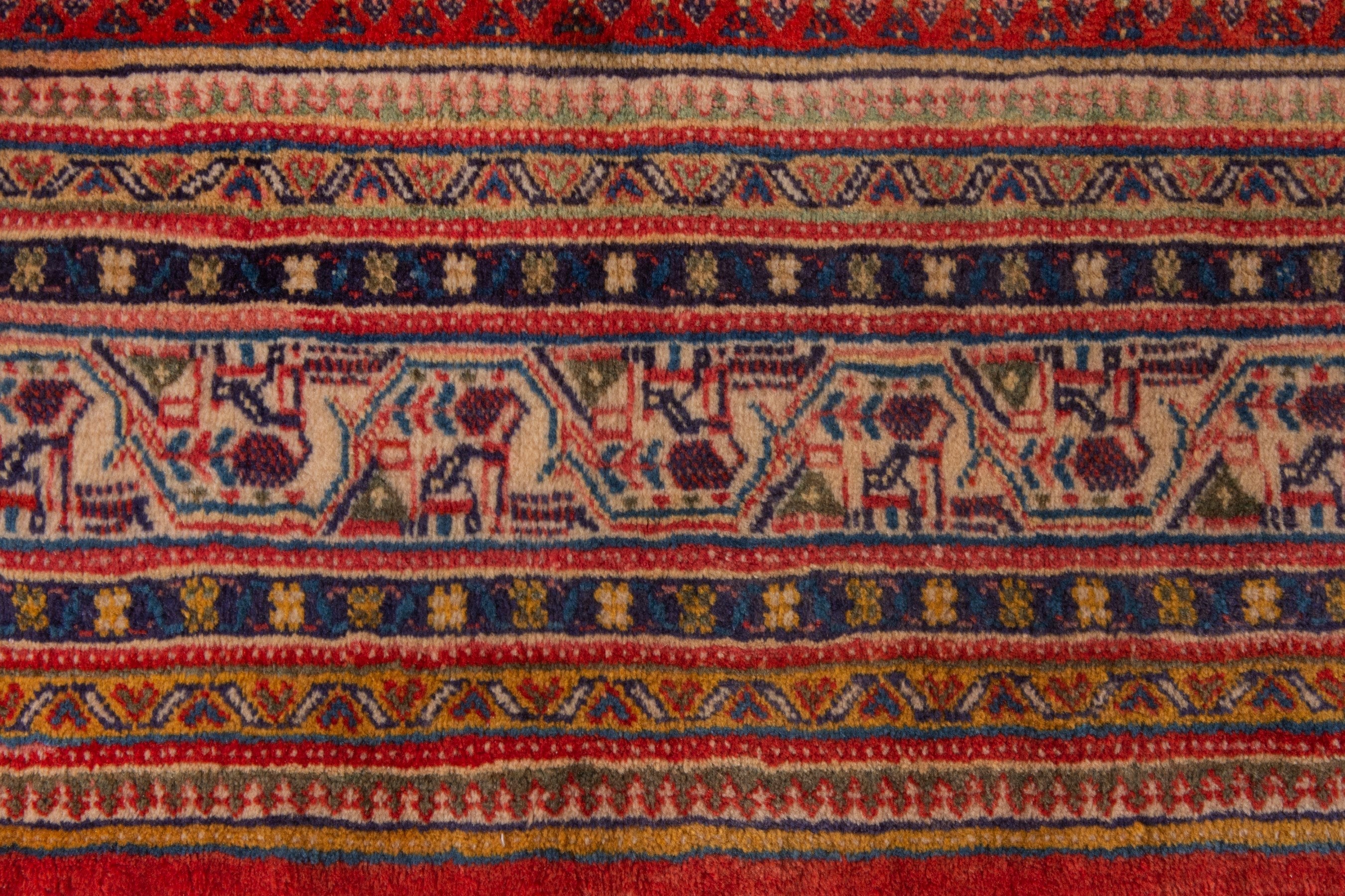 Persian Arak area rug in deep red and rust, view 11 of 20