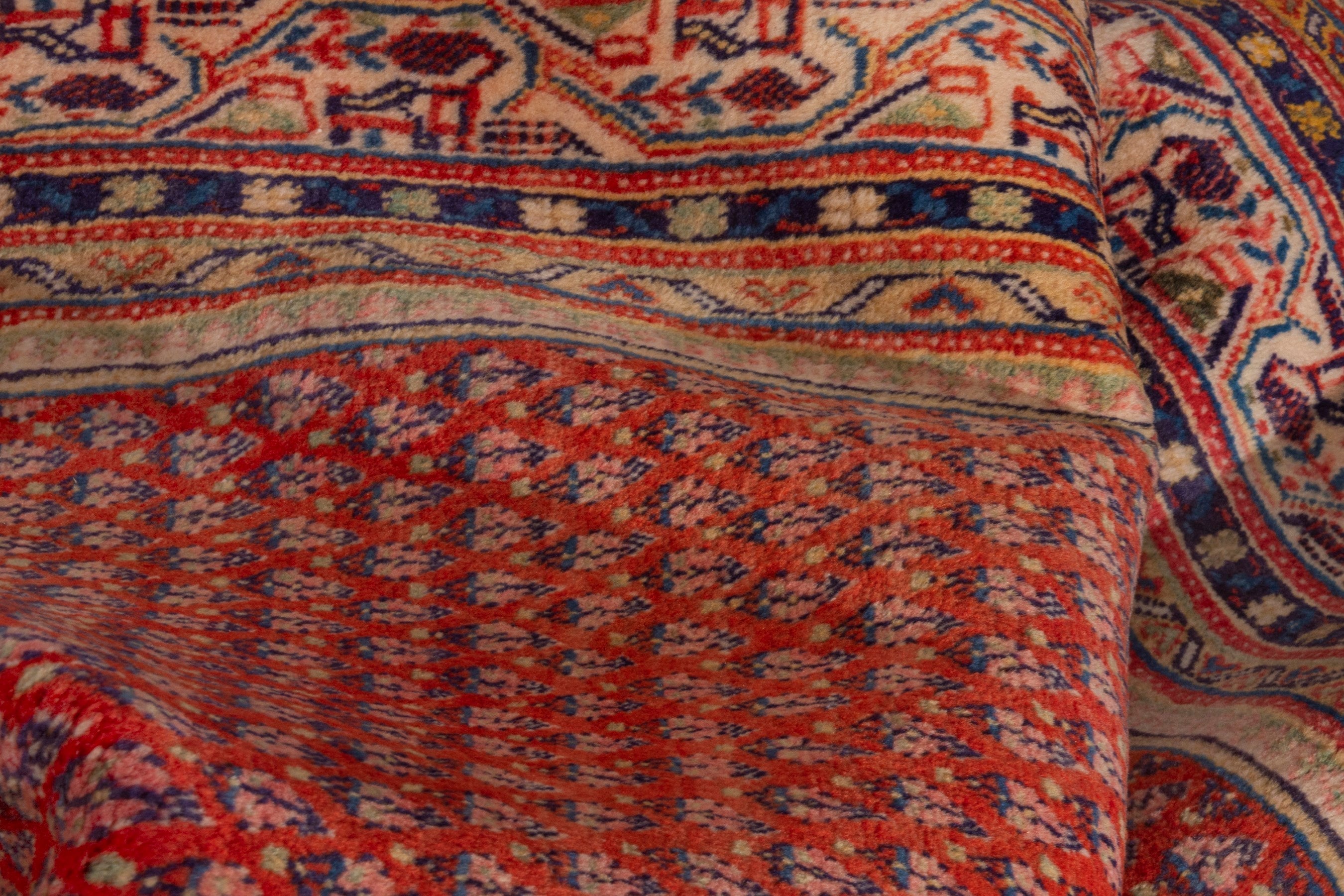 Persian Arak area rug in deep red and rust, view 18 of 20