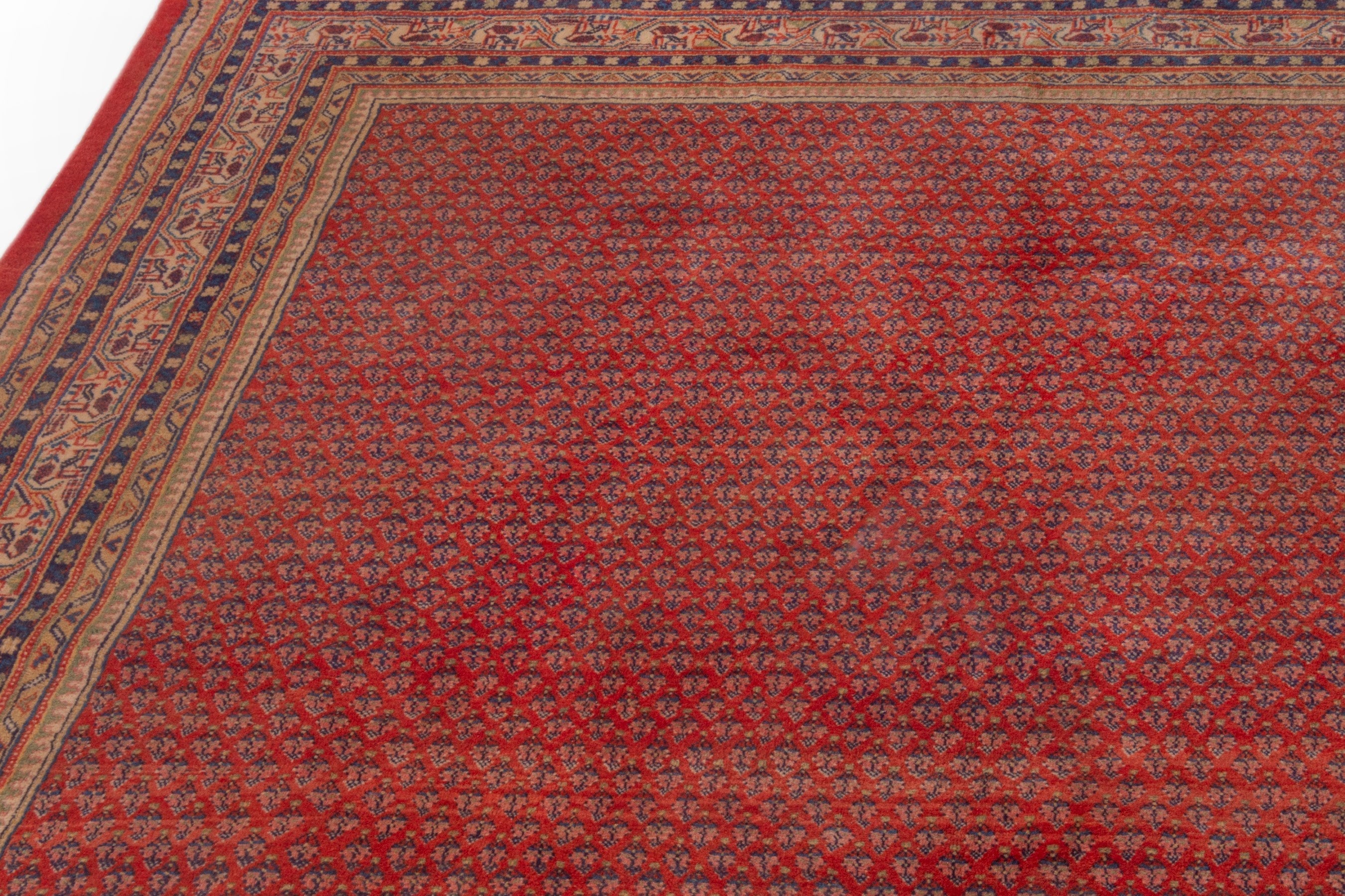 Persian Arak area rug in deep red and rust, view 6 of 20