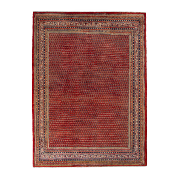 Persian Arak area rug in deep red and rust, 7'4" x 9'11"