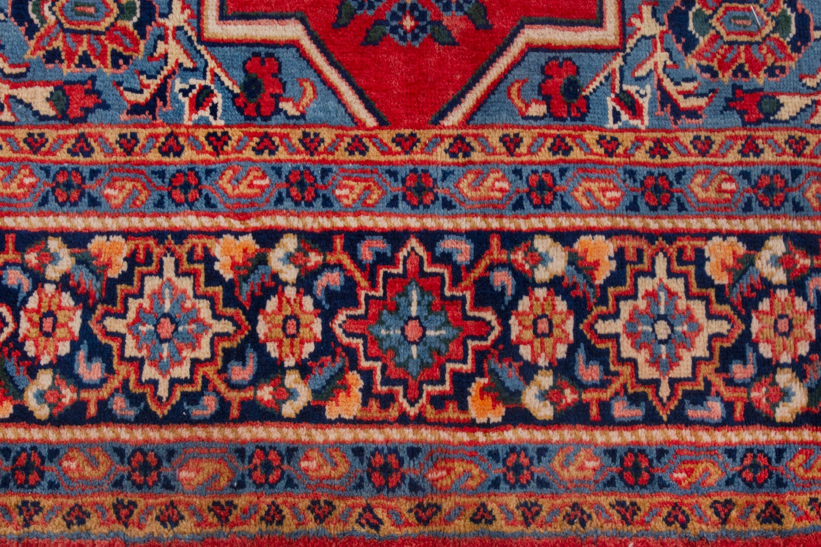 Persian Vist oversized rug in deep red and navy, view 11 of 22