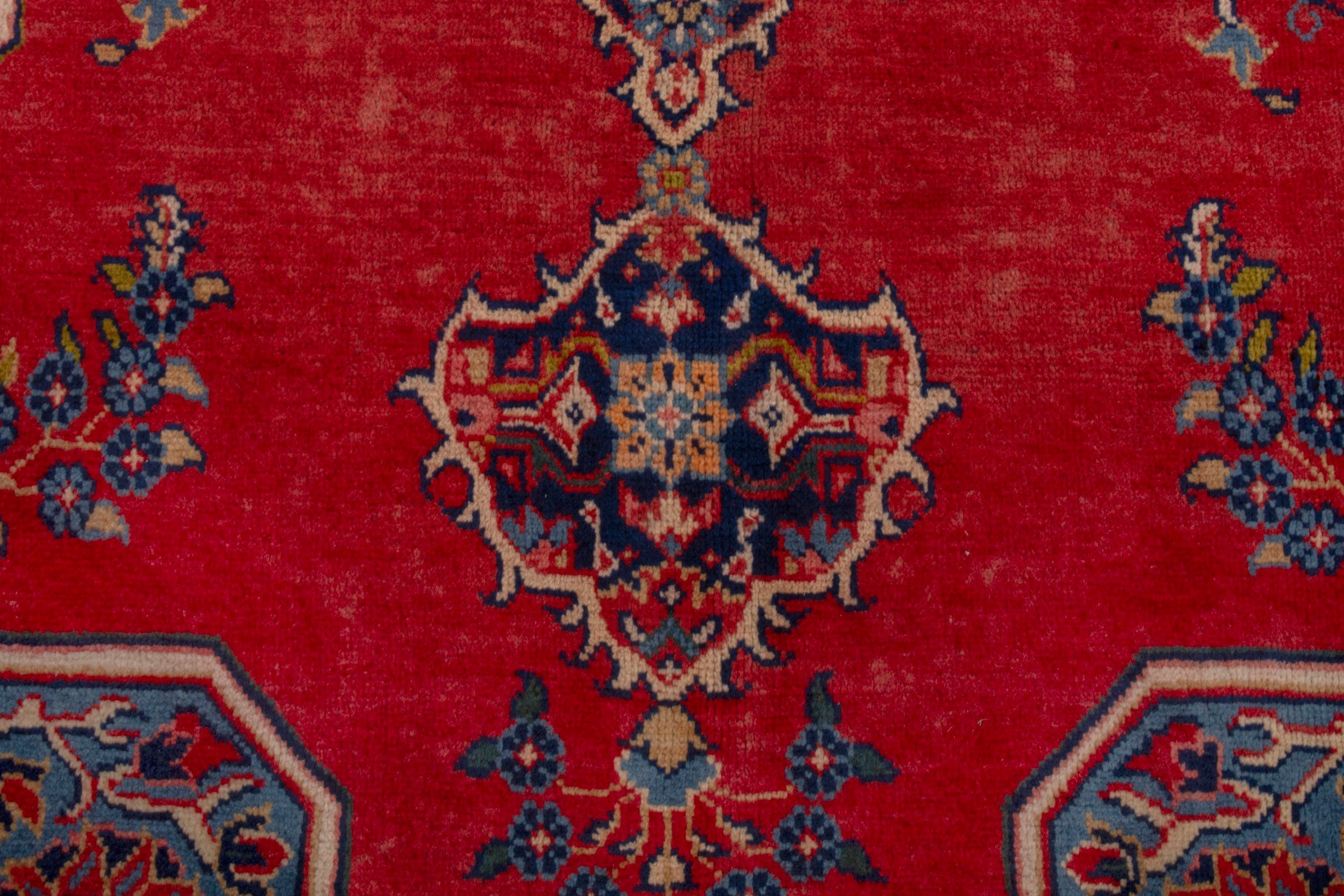 Persian Vist oversized rug in deep red and navy, view 15 of 22