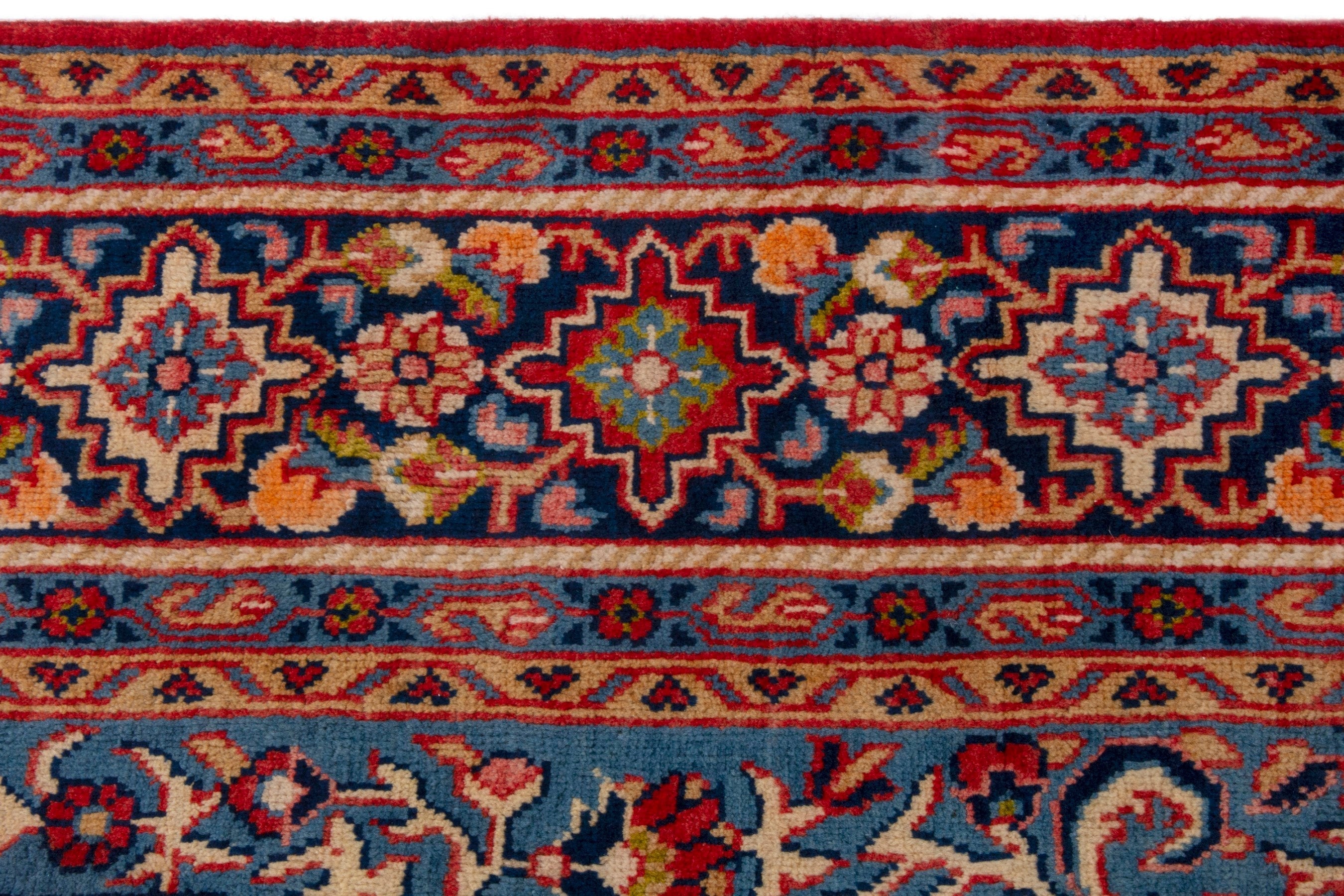 Persian Vist oversized rug in deep red and navy, view 12 of 22