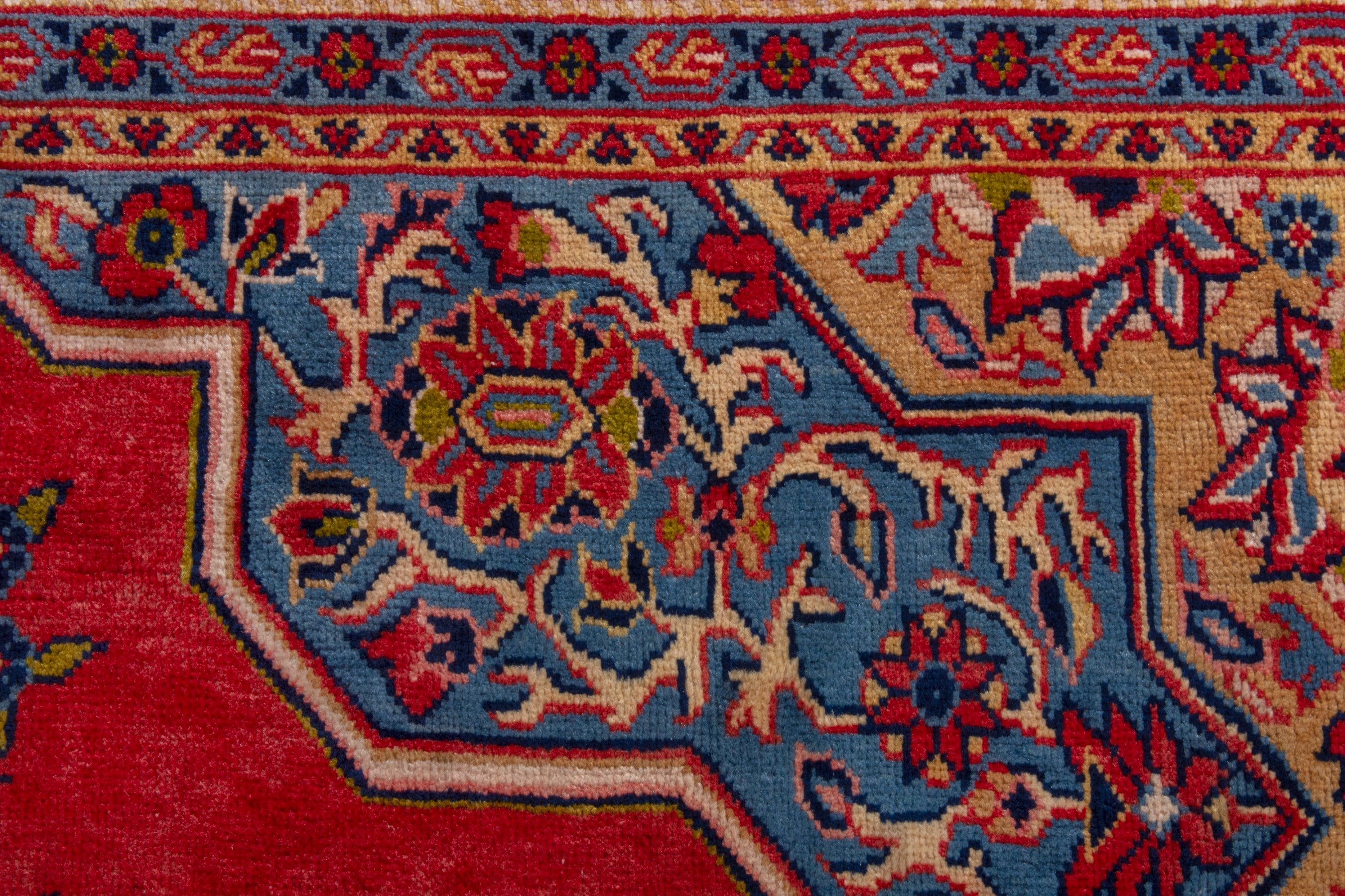 Persian Vist oversized rug in deep red and navy, view 17 of 22