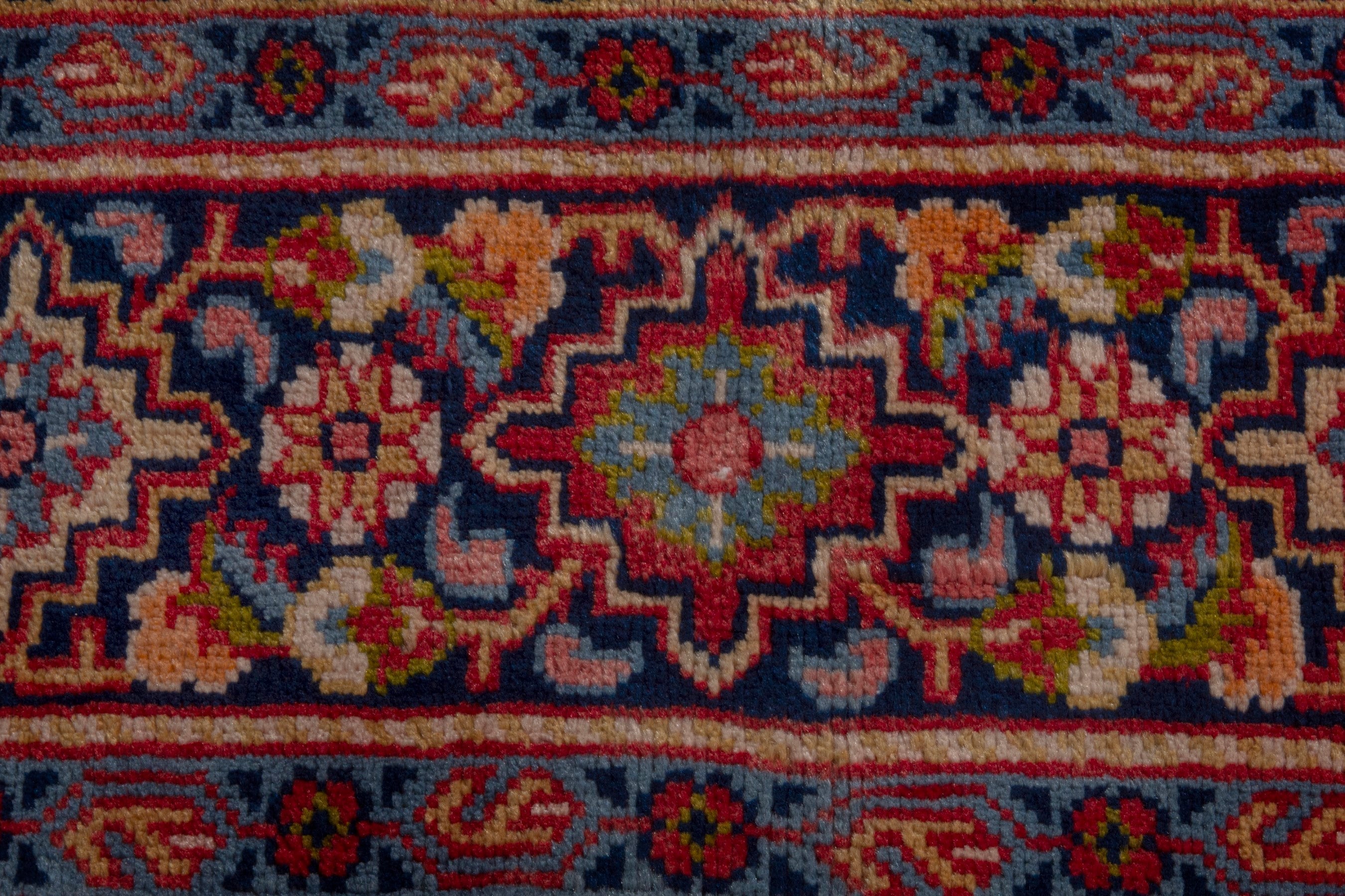 Persian Vist oversized rug in deep red and navy, view 14 of 22