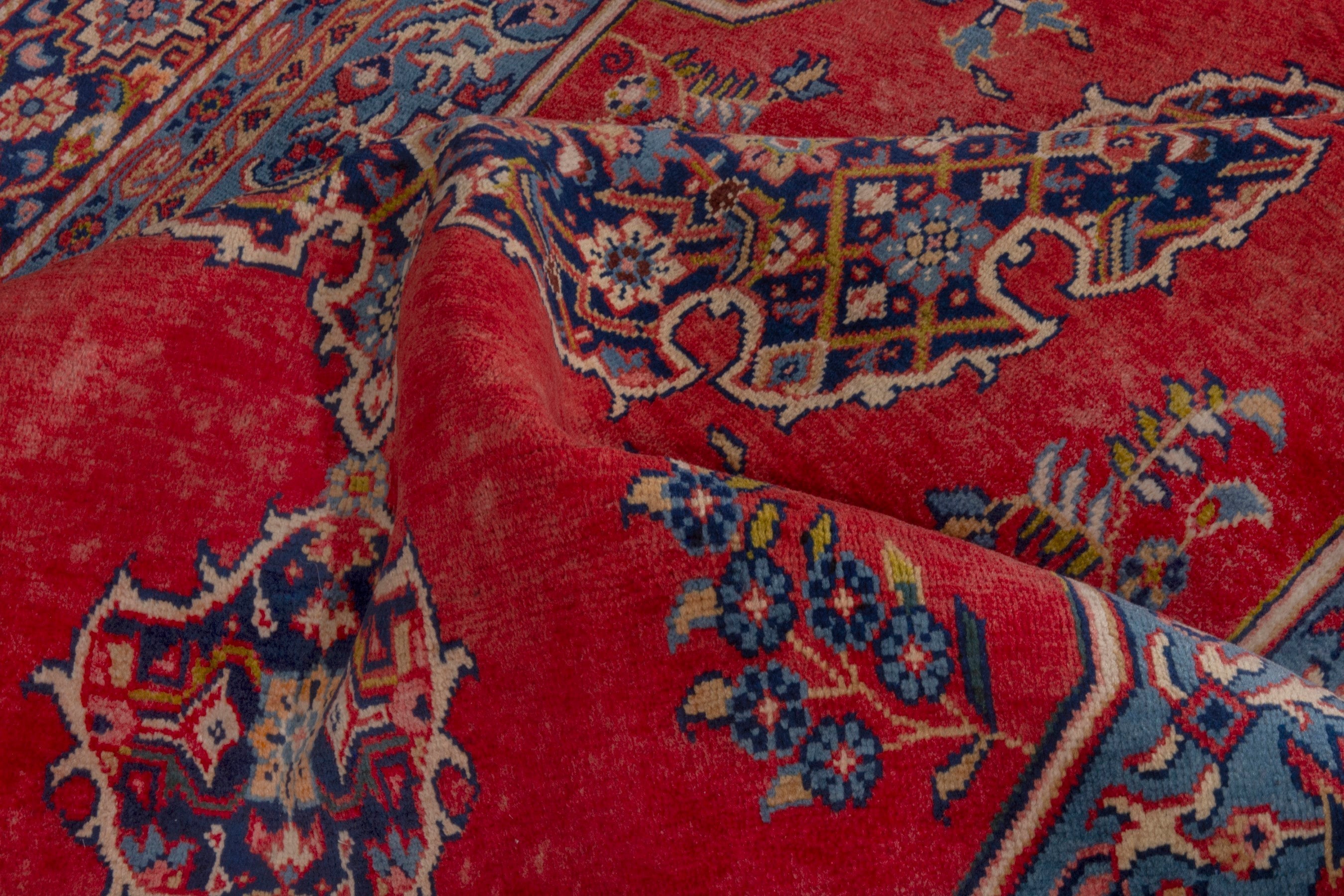 Persian Vist oversized rug in deep red and navy, view 18 of 22