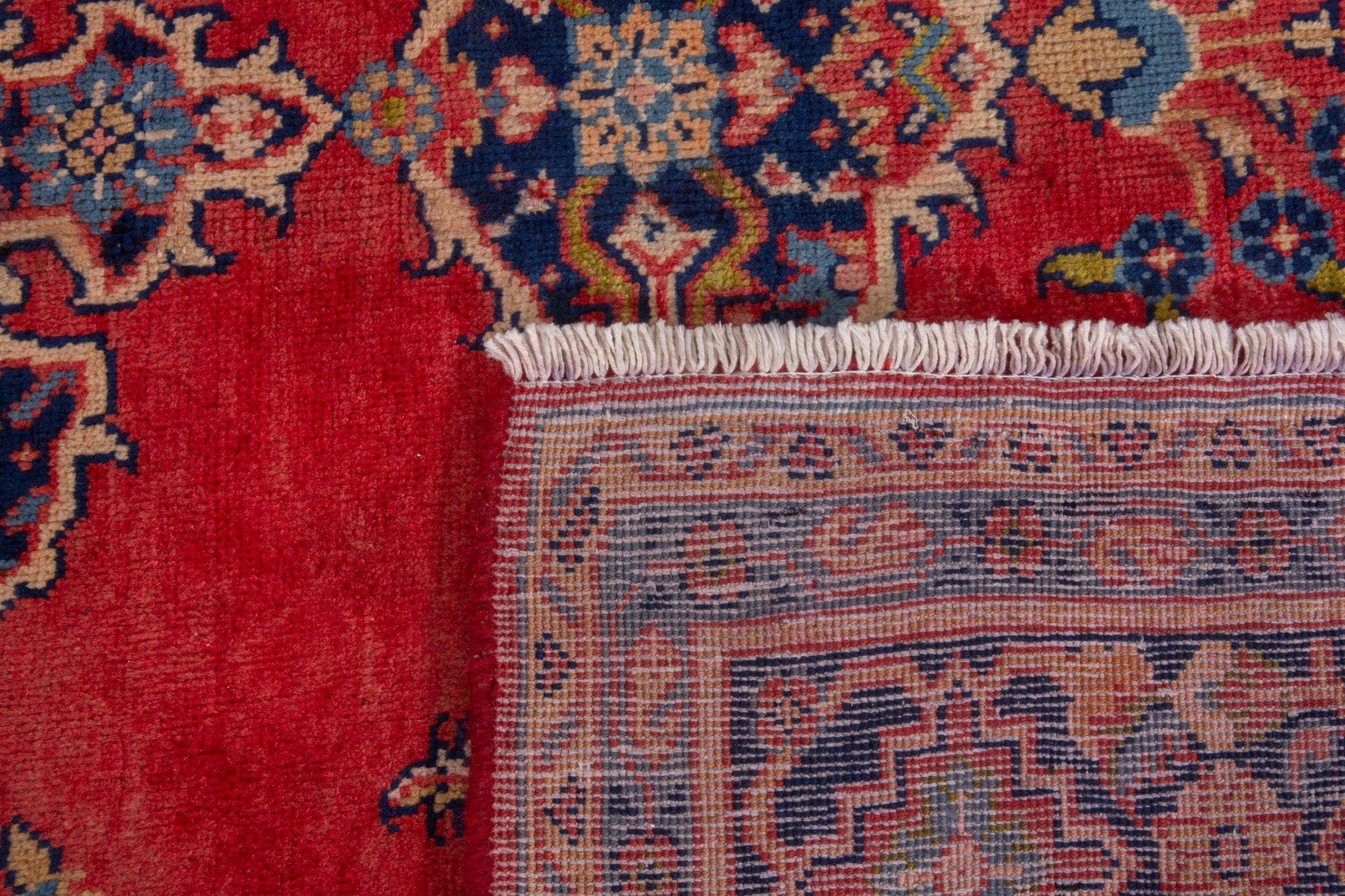 Persian Vist oversized rug in deep red and navy, view 22 of 22