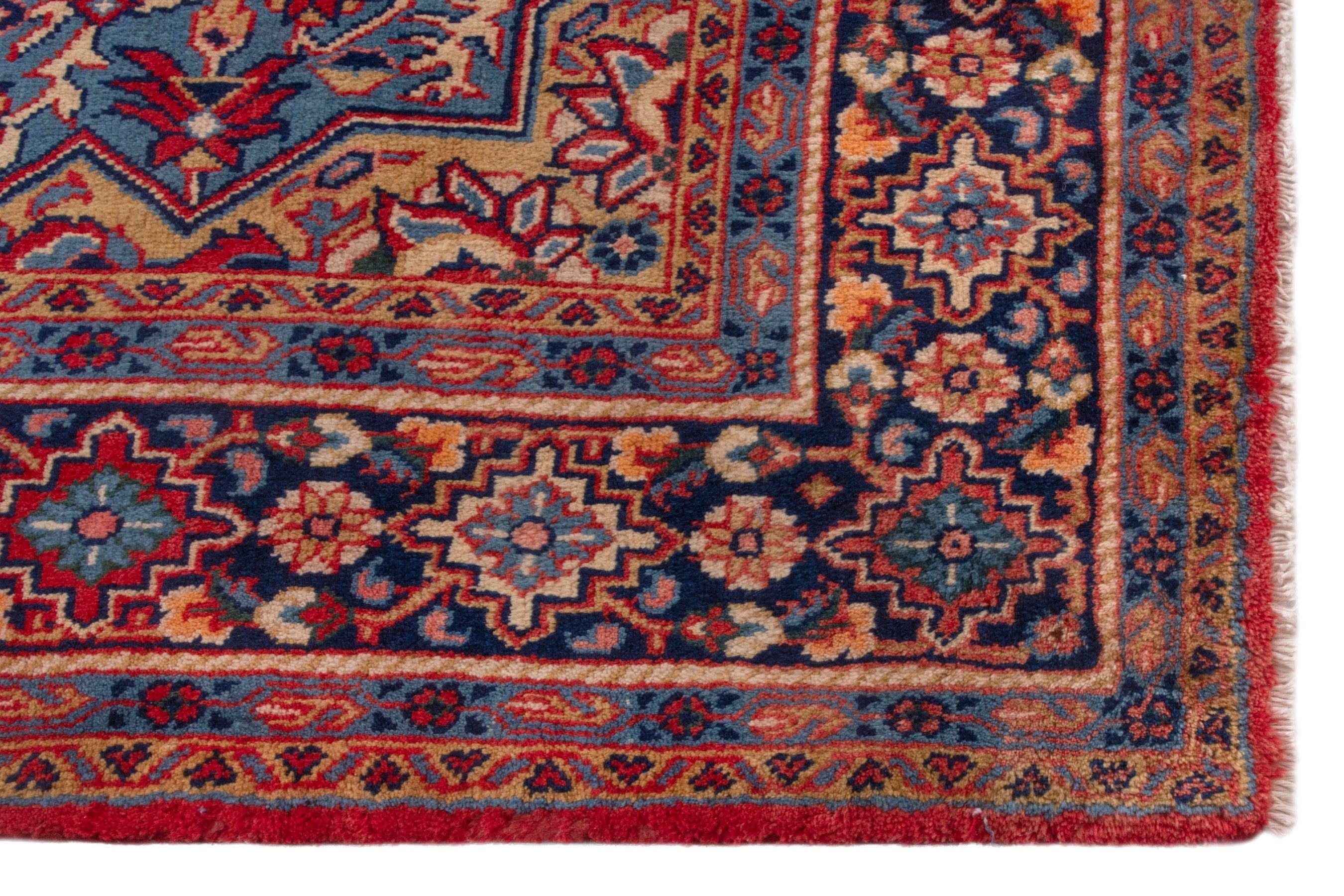 Persian Vist oversized rug in deep red and navy, view 10 of 22