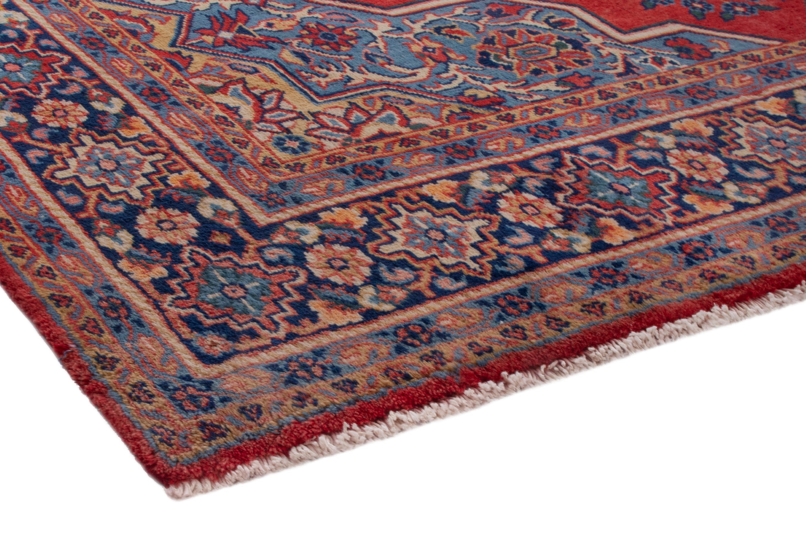 Persian Vist oversized rug in deep red and navy, view 4 of 22