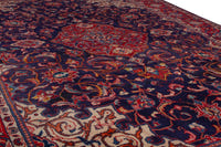 Persian Mahal oversized rug in navy and deep red, view 11 of 20