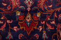 Persian Mahal oversized rug in navy and deep red, view 14 of 20