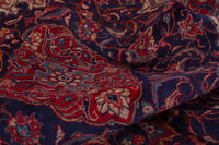 Persian Mahal oversized rug in navy and deep red, view 19 of 20