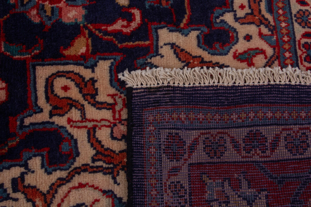 Persian Mahal oversized rug in navy and deep red, view 20 of 20