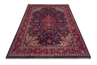 Persian Mahal oversized rug in navy and deep red, view 3 of 20