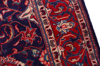 Persian Mahal oversized rug in navy and deep red, view 8 of 20